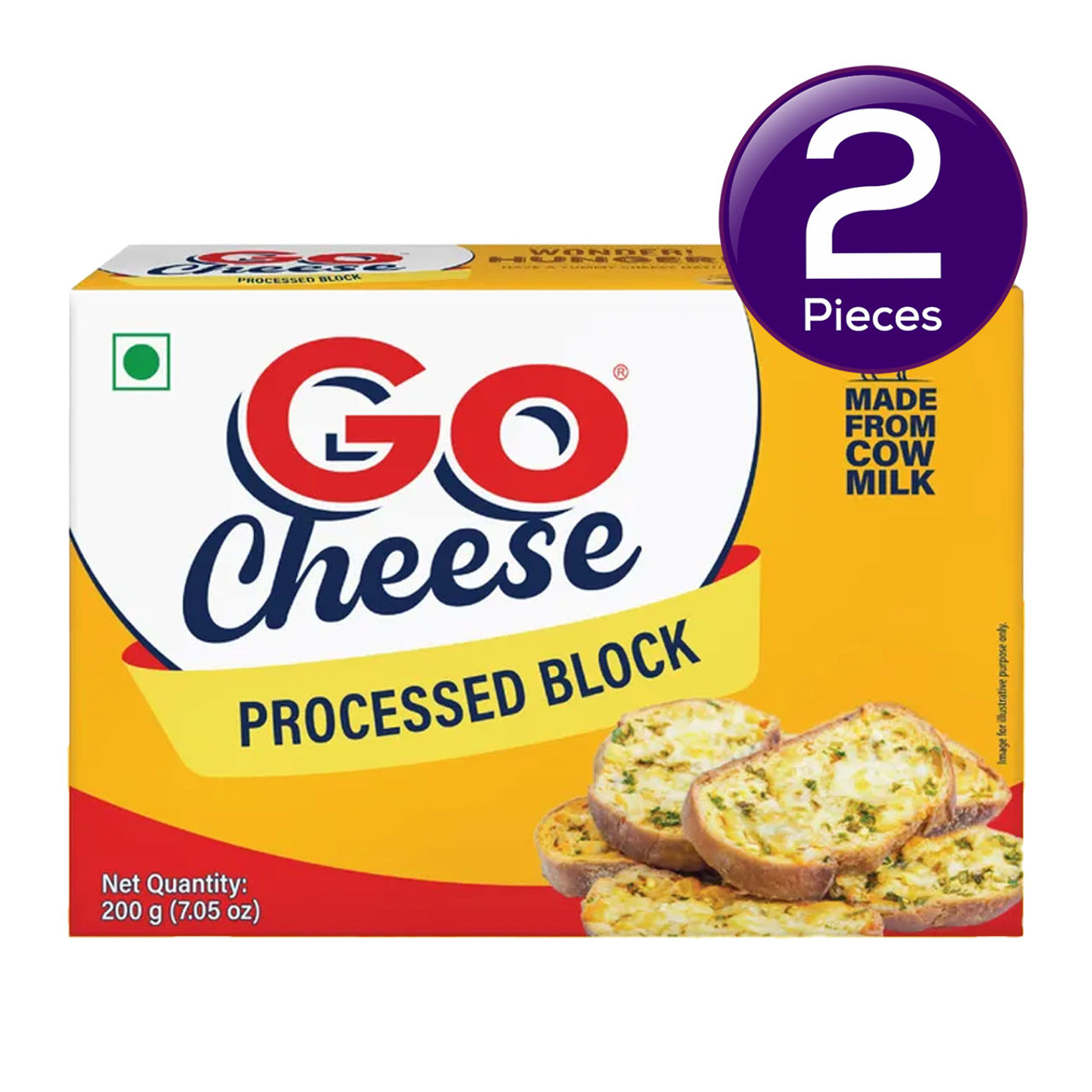 Go Processed Cheese Block 200 g Combo