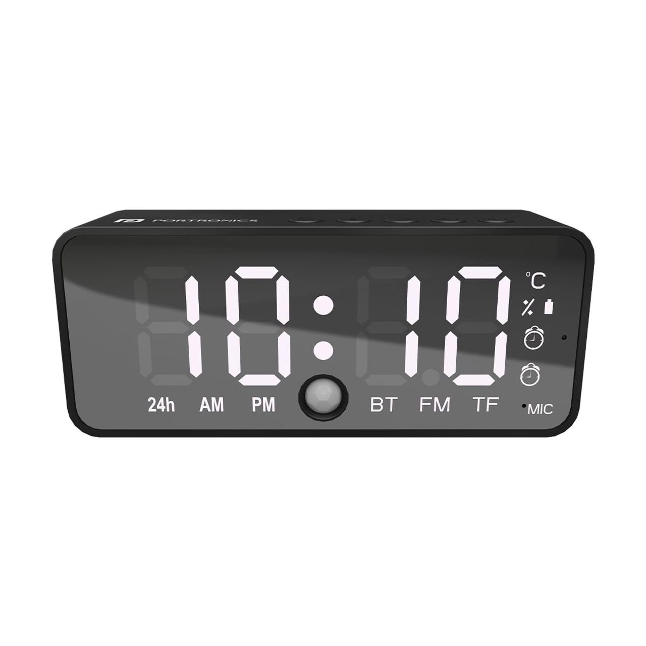 Portronics Pixel 4 5 W Portable Speaker - Digital Alarm Clock | Motion Sensor