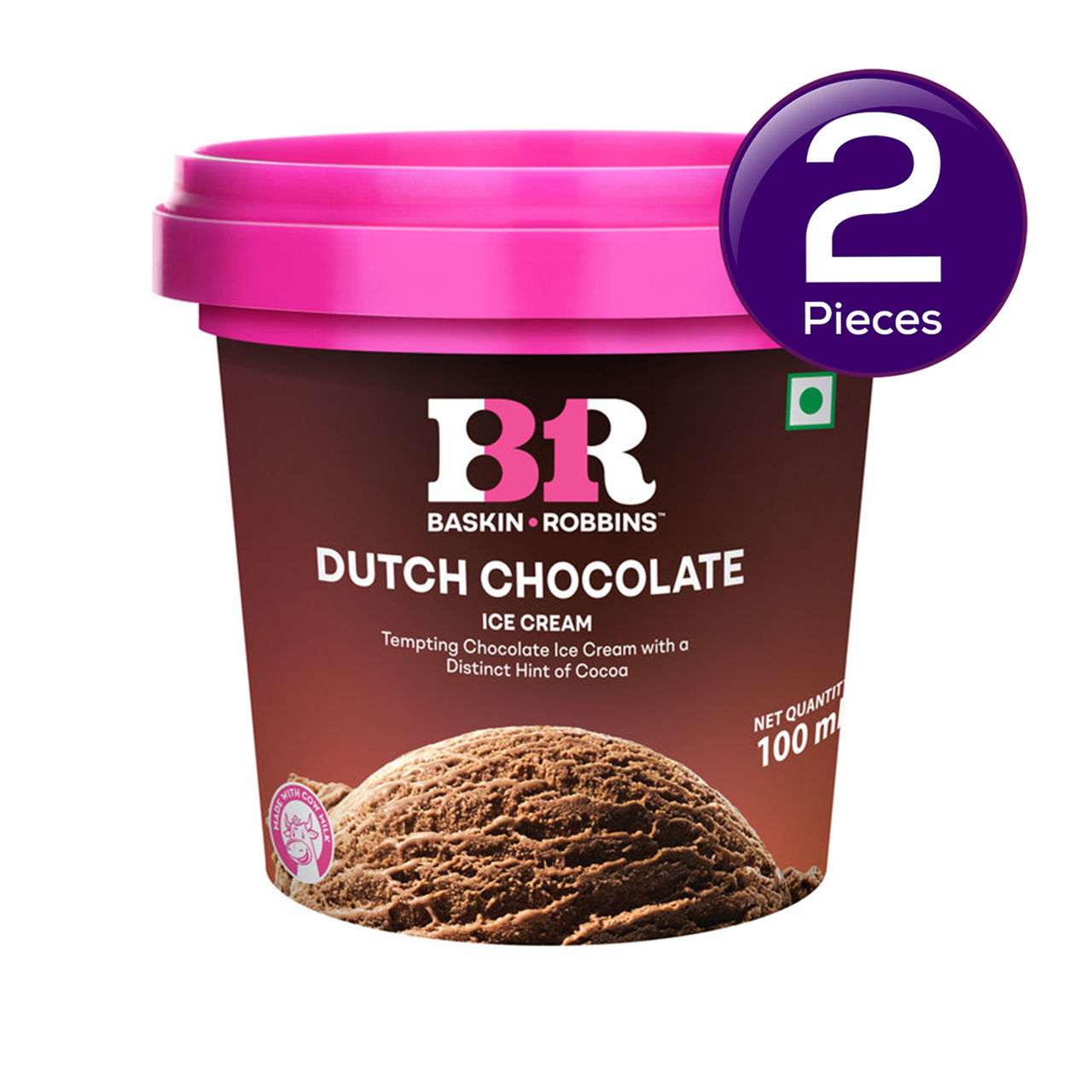 Baskin Robbins Dutch Chocolate Ice Cream Cup 100 ml Combo