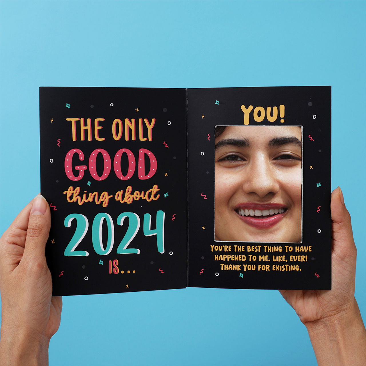 Oye Happy New Year Mirror Card