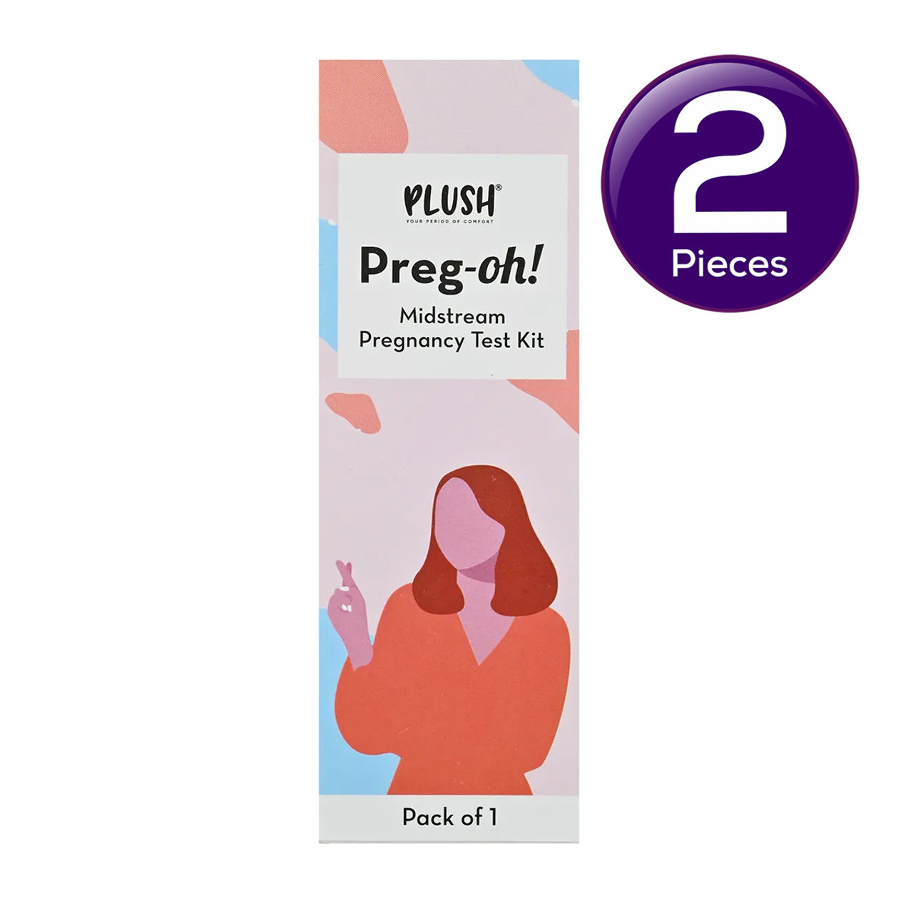 Plush Preg-Oh! Midstream Pregnancy Test Kit Rapid One Step Home Test 99% Accuracy Combo