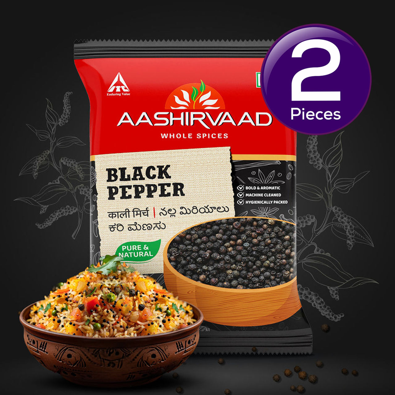 Aashirvaad Black Pepper | Pure Kali Mirch Combo