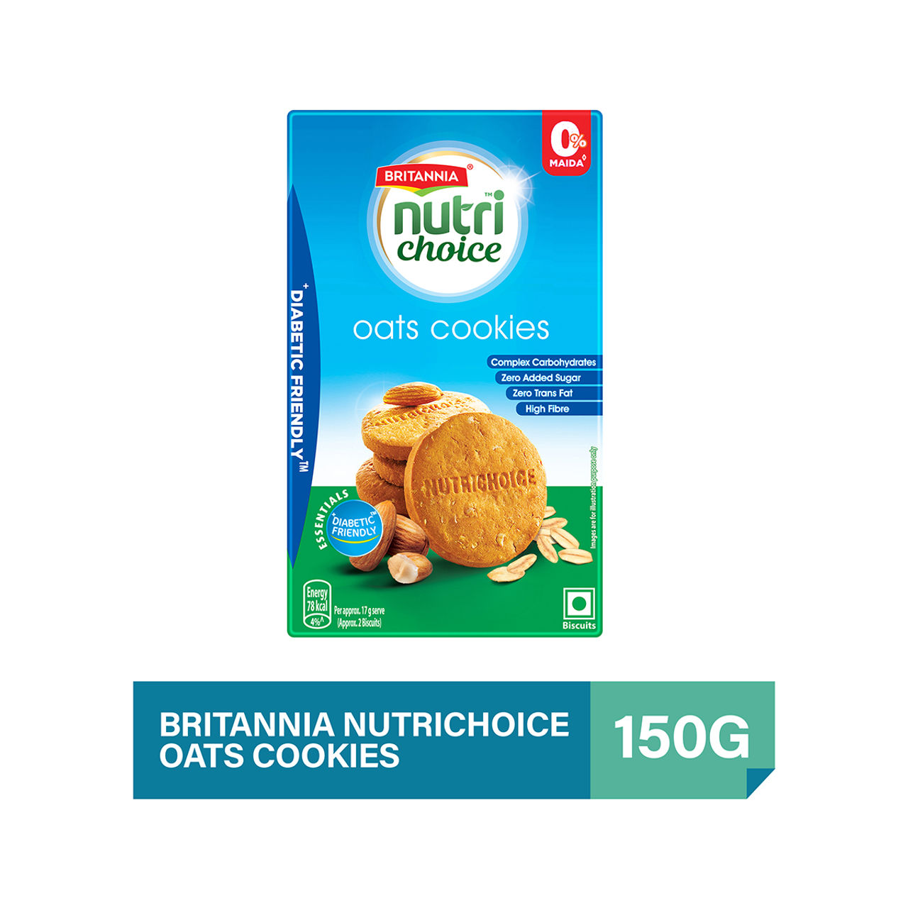 Britannia Nutrichoice Oats Cookies Diabetic Friendly