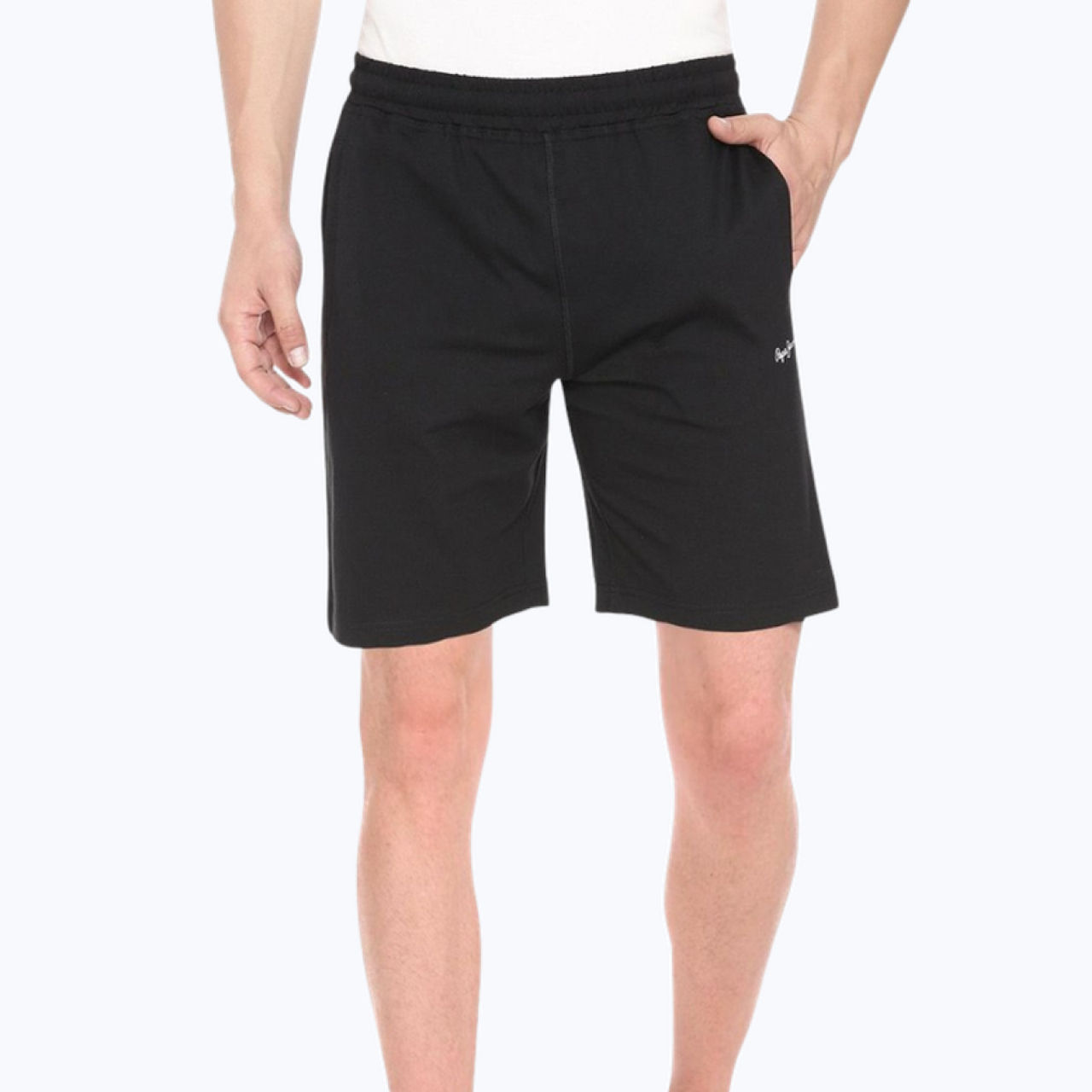 Pepe Jeans Men's Shorts Cotton Regular Fit Mid Rise Waist | Black - M