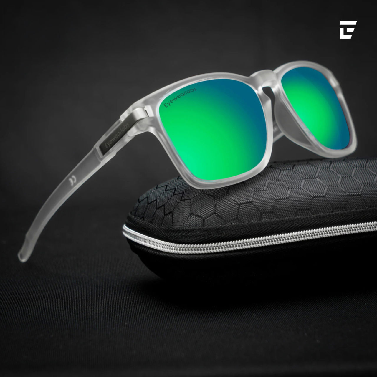 Eyewearlabs Men Sunglassses Crystal Green Wayfarer