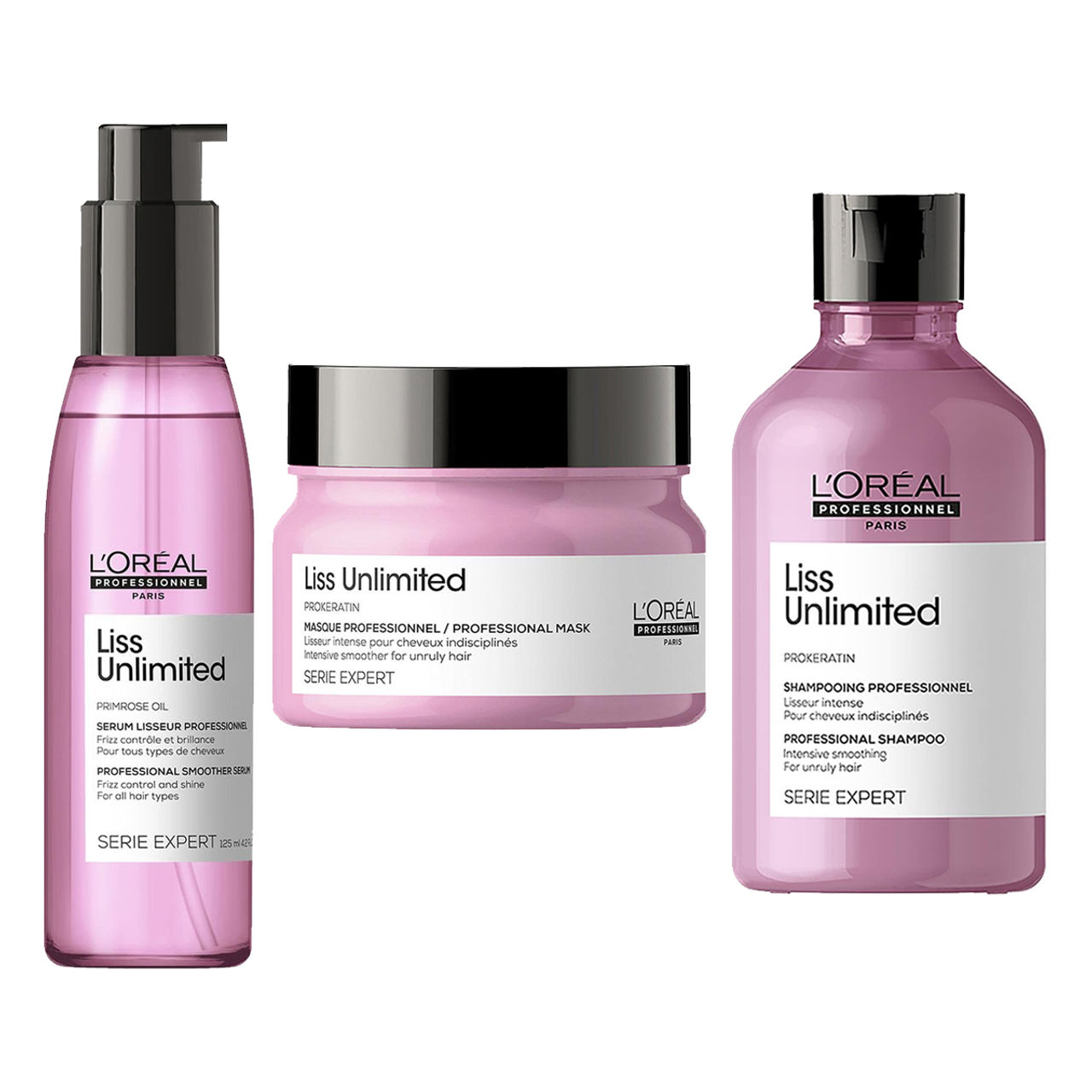 LP Liss Unlimited Shampoo(300ml), LP Liss Unlimited Mask(250ml) & LP Liss Unlimited Serum(125ml) () Combo