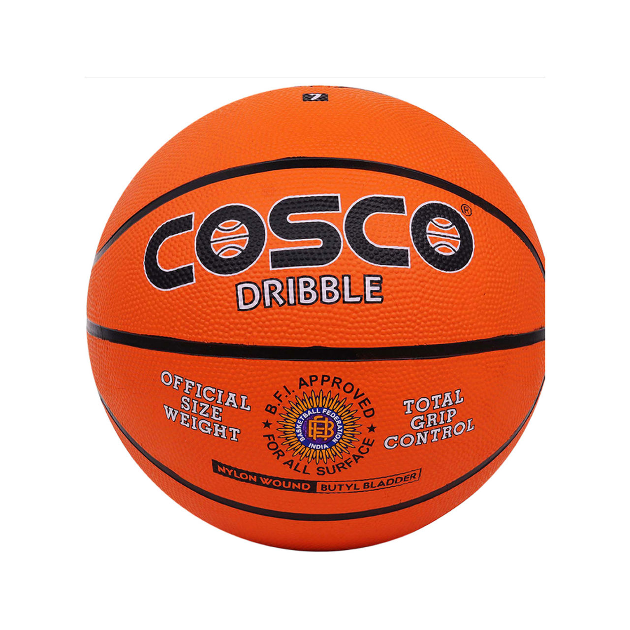 Cosco Dribble Rubber Basketball (Orange)