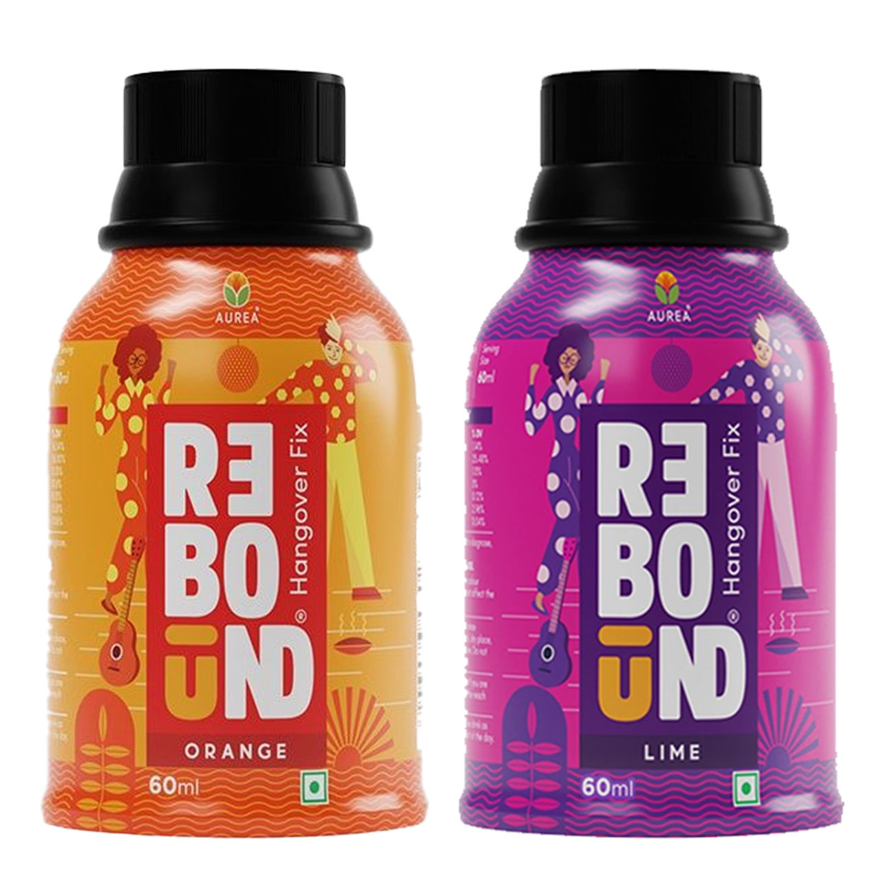 Rebound Lime Hangover Fix Drink(60ml) & Rebound Orange Hangover Fix Drink(60ml) Combo