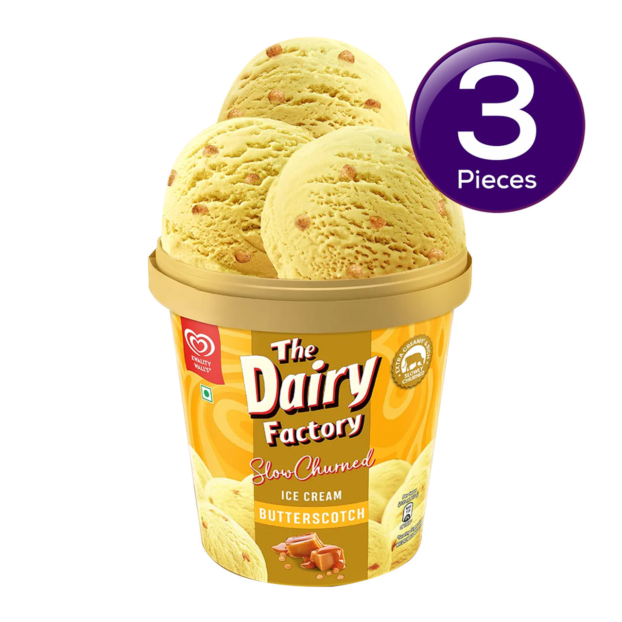 Kwality wall's Crunchilicious Butterscotch Tub 700 ml Combo