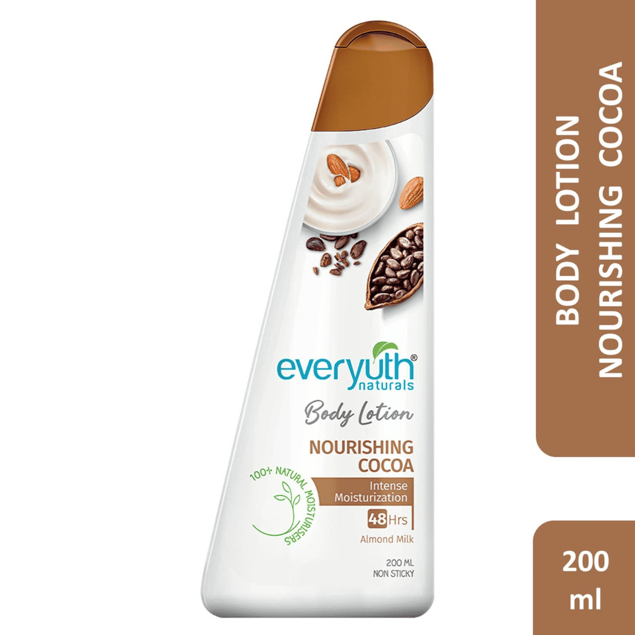 Everyuth Naturals Body Lotion - Nourishing Cocoa with 100% Natural Almond Milk