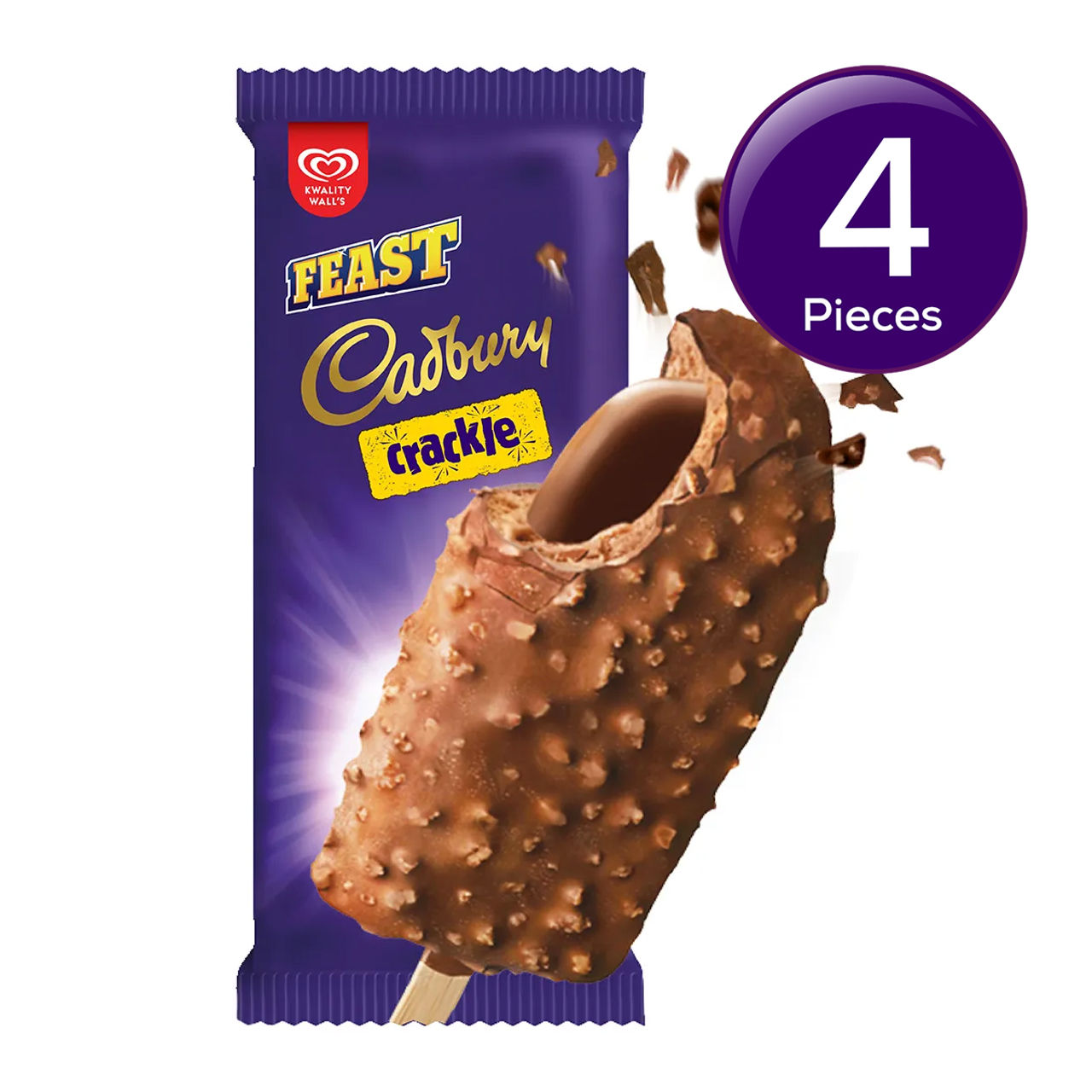 Kwality Wall's Feast Cadbury Crackle Stick 70 ml Combo