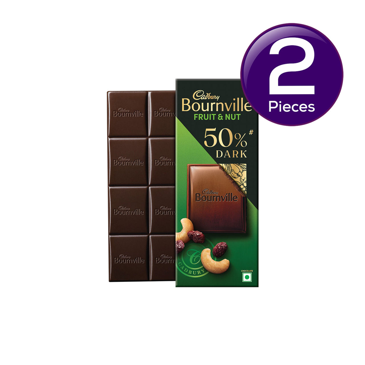 Cadbury Bournville Fruit & Nut Dark 50% Chocolate Bar Combo