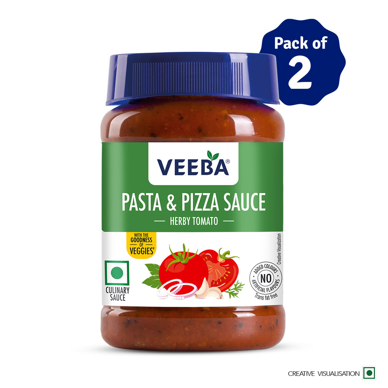 Veeba Pasta & Pizza Sauce Herby Tomato (280g) Combo | Pack of 2