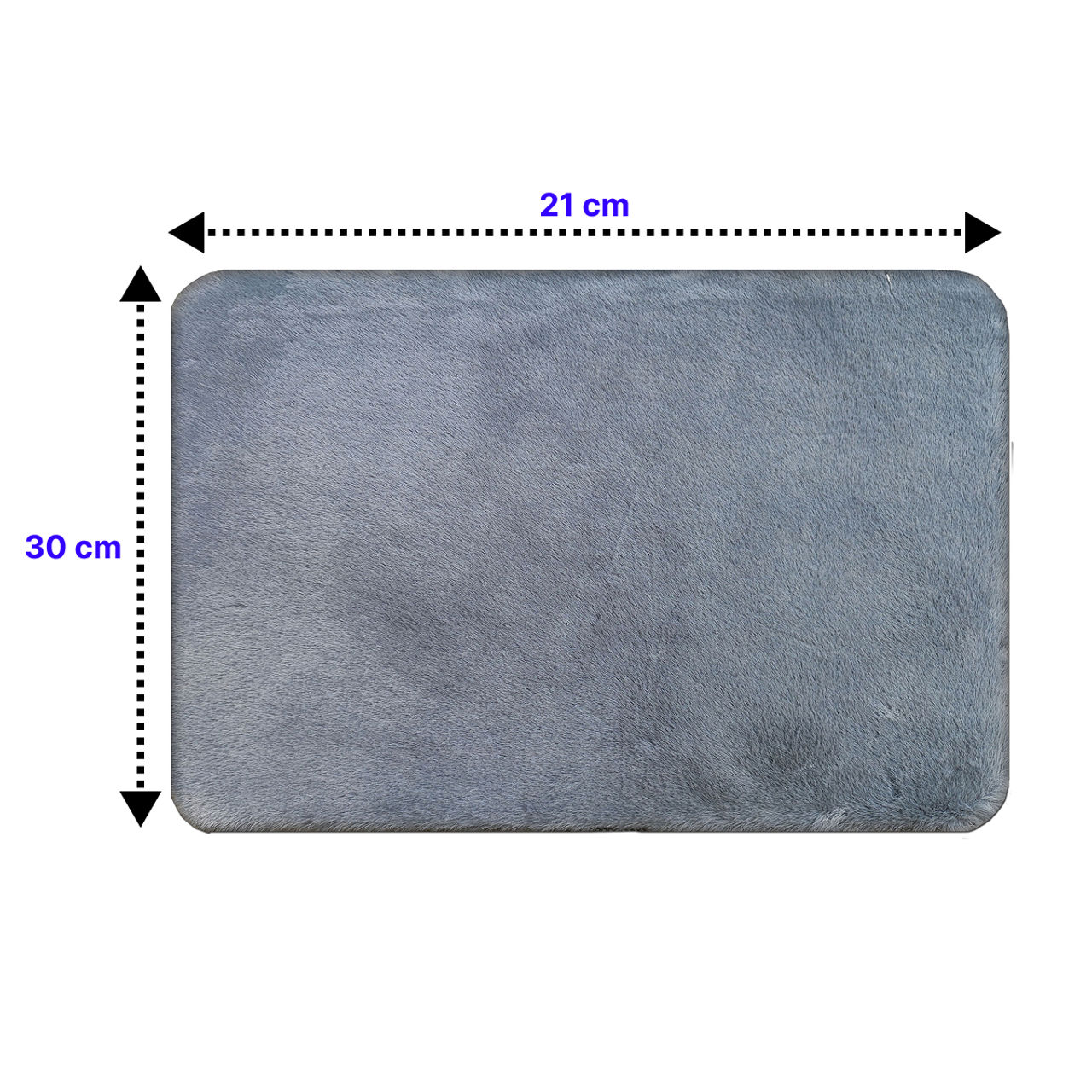 Elegant Weavers Furry Door Mat - Grey