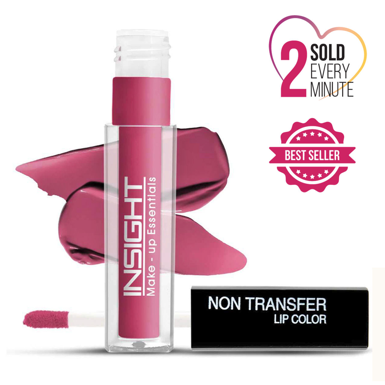 Insight Cosmetics Non Transfer Liquid Lipstick - Molten Pink | Cruelty Free