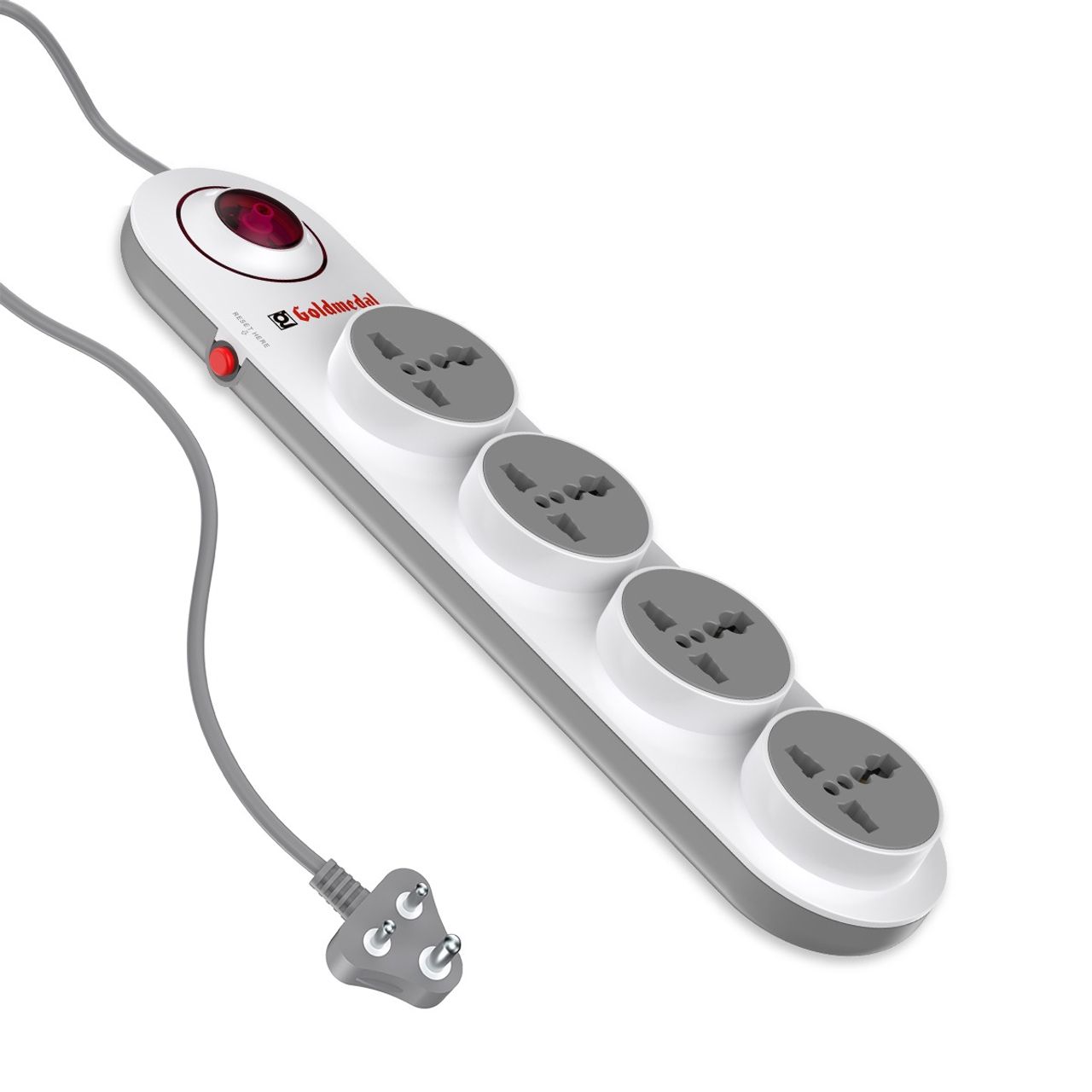 Goldmedal Logica-4X1 High Grade Surge Protector Spike Guard-2M cable (Colour May Vary)