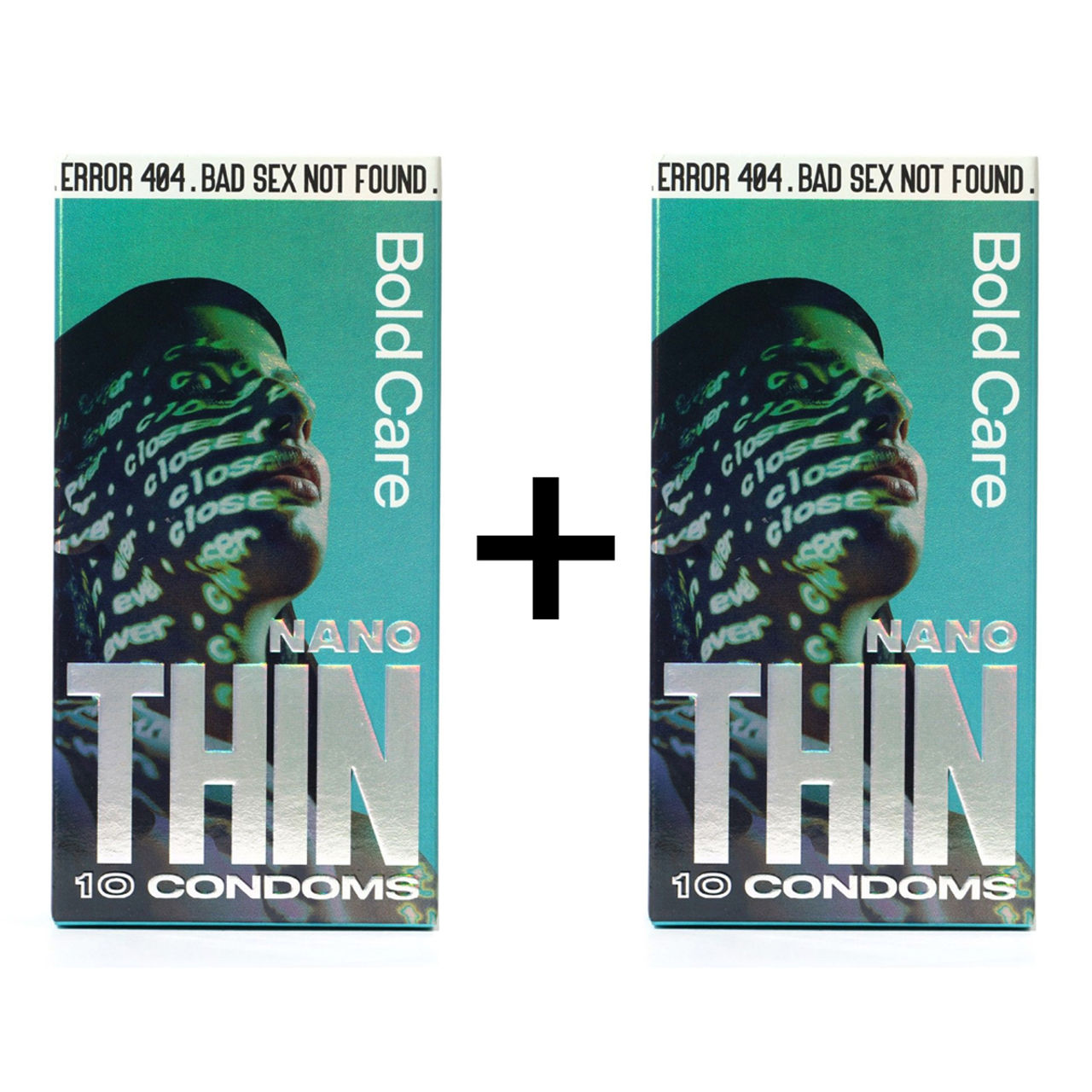 Bold Care 404 Super Nano Thin Condoms For Men 10 pc X 2 Combo 