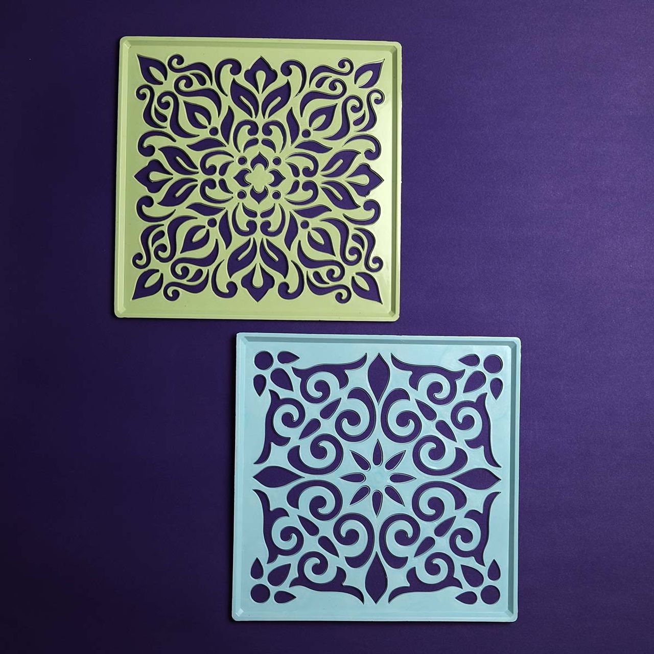 Gullak Plastic Stencil Square 8 inch | Assorted Design