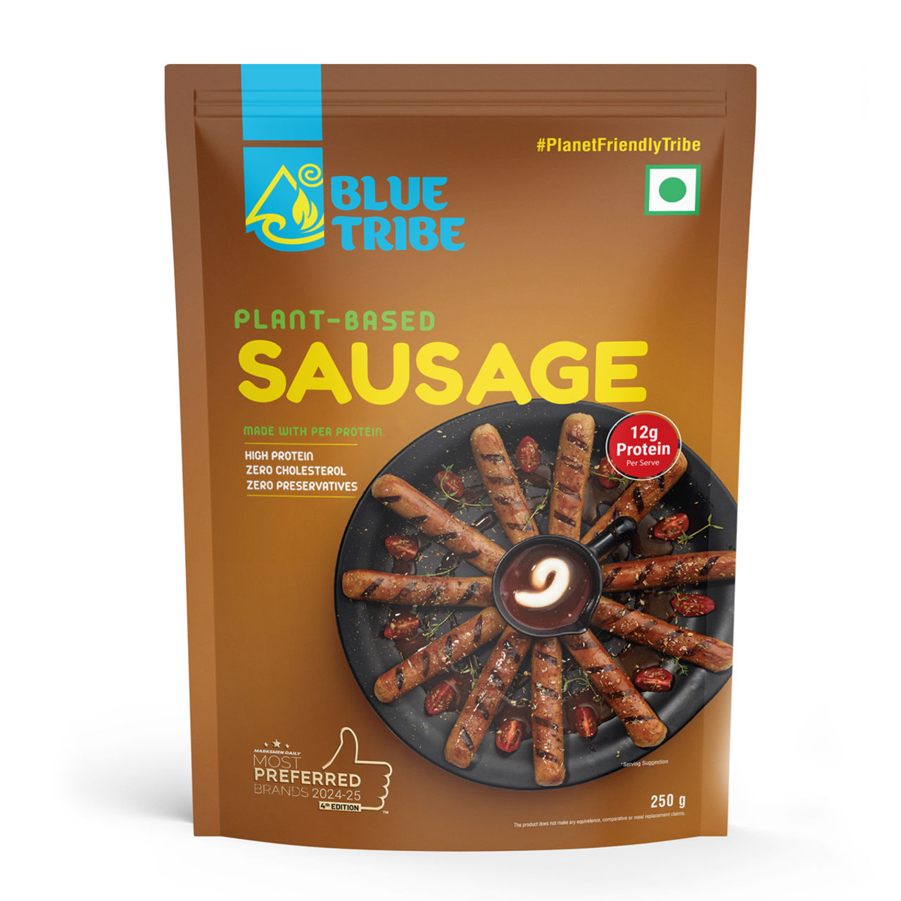 Blue Tribe Foods Plant Based Sausage 100% Vegetarian