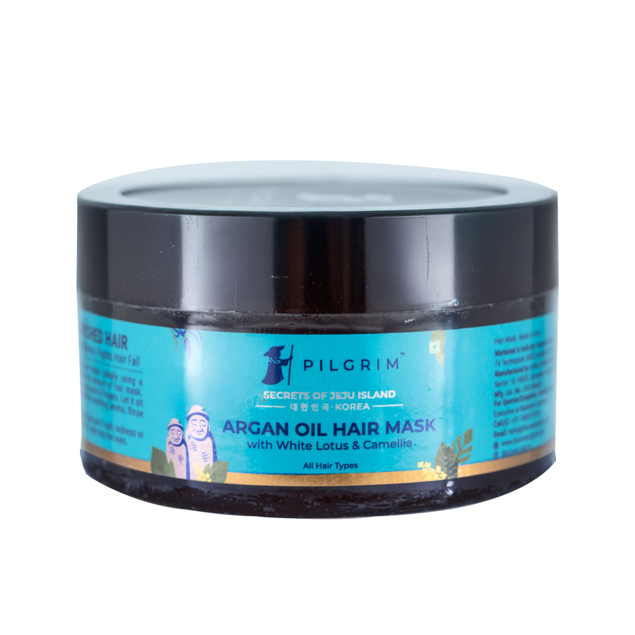 Pilgrim Korean Argan Oil Hair Mask for Dry & Frizzy Hair with White Lotus for Smoothening & Hairfall Control