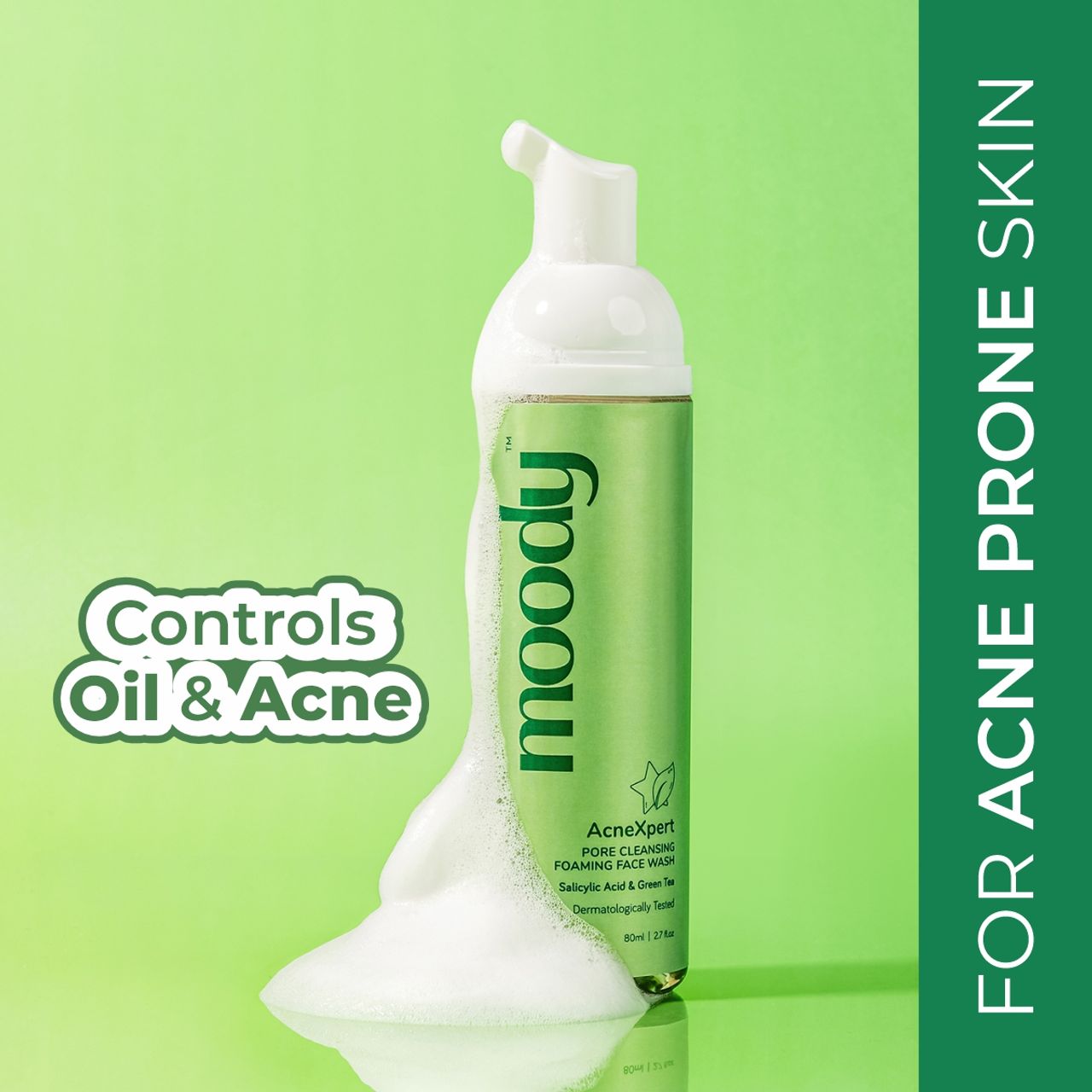 Moody Acnexpert Foaming Face Wash Salicylic Acid & Green Tea (80 Ml)