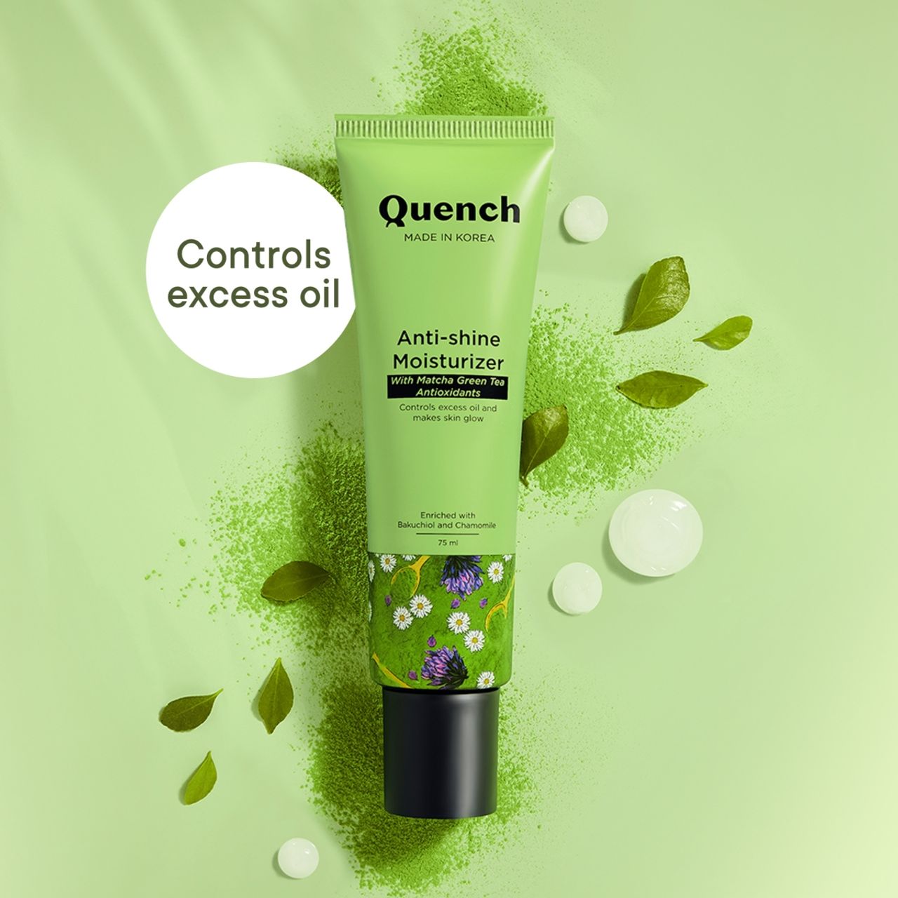 Quench Anti-Shine Korean Moisturizer With Matcha Green Tea For Oil & Acne Control