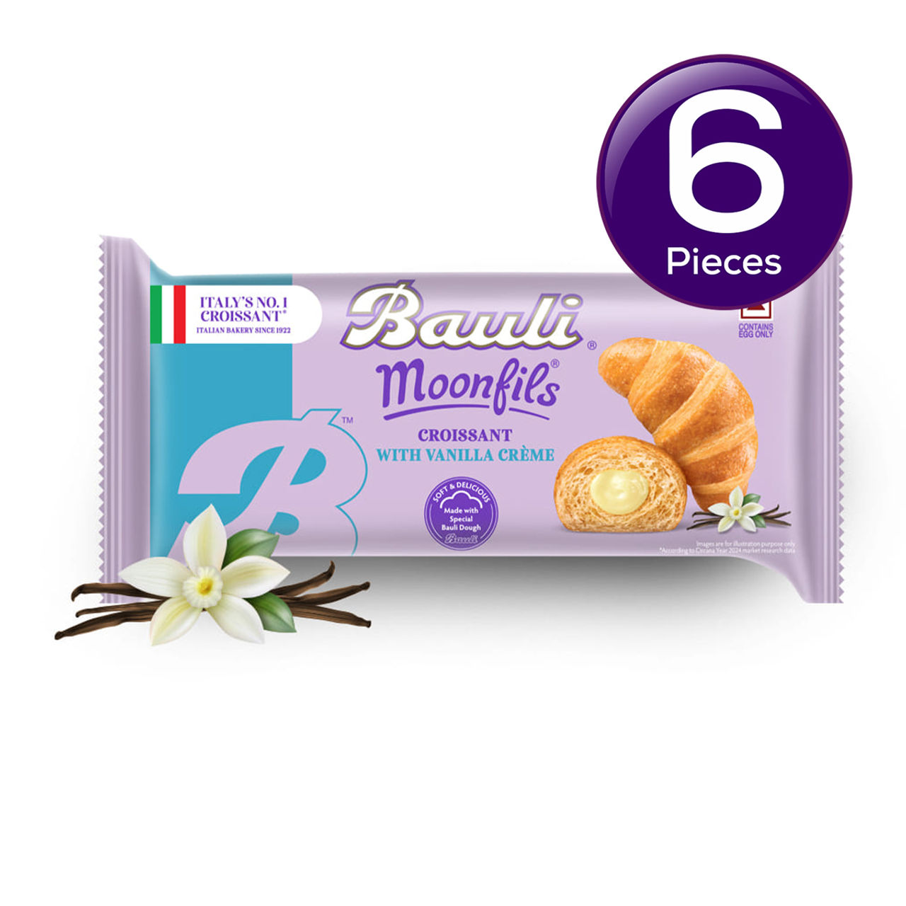 Bauli Moonfils Croissants Vanilla (Egg) 45g 45 g Combo