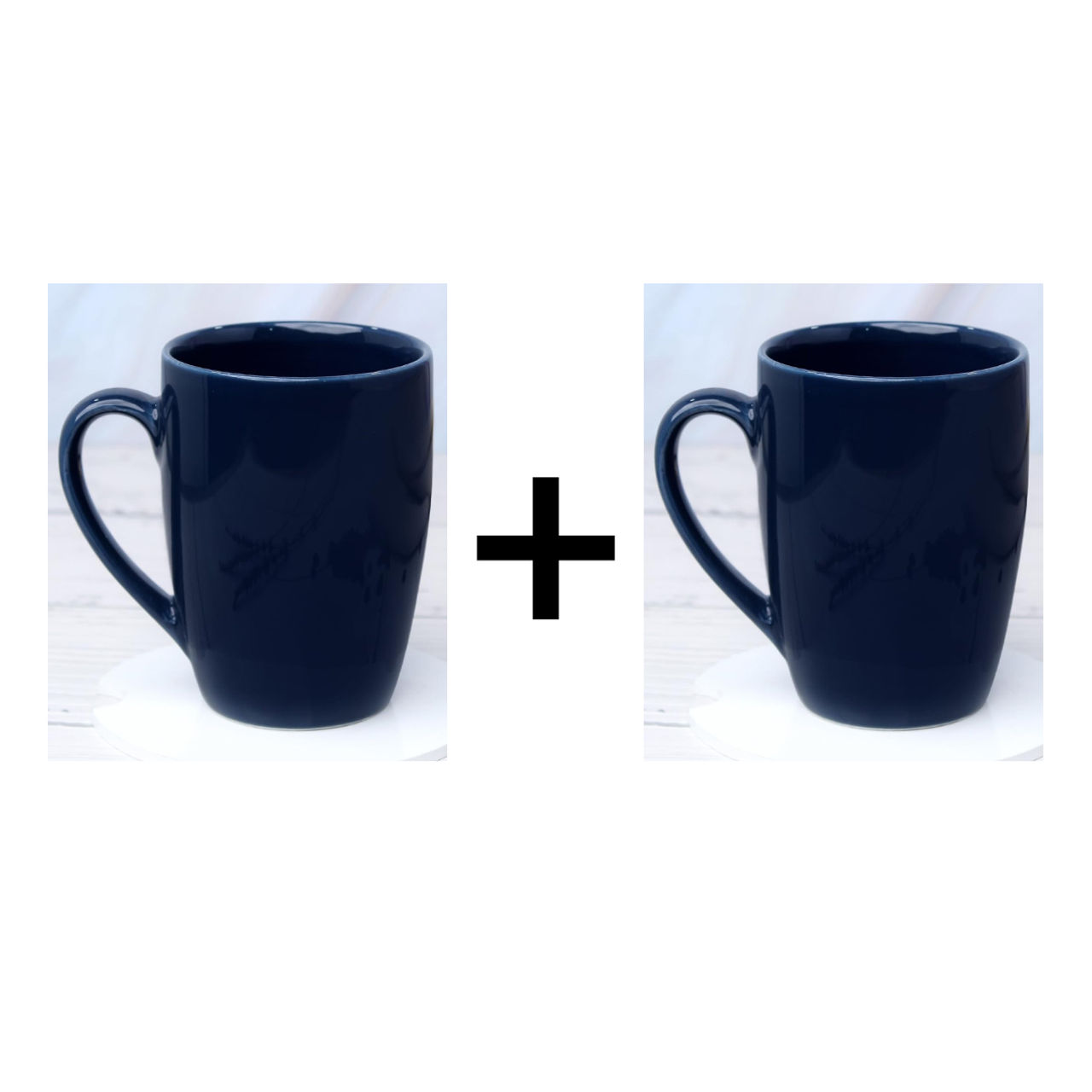 Femora Handcrafted Royal Blue Coffee Mug Gift Set 1 Pc 320 Ml - Royal Blue 1 pc X 2 Combo