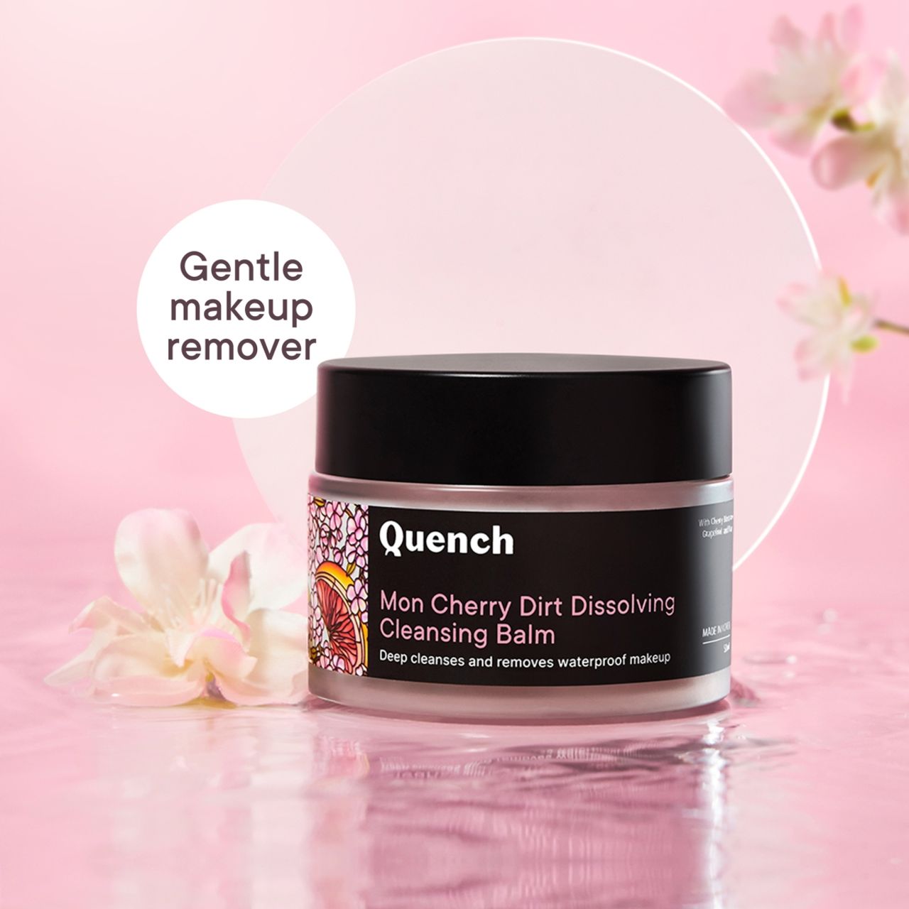 Quench Dirt Dissolving Cleansing Balm Korean Makeup Remover & Face Cleanser with Cherry Blossom