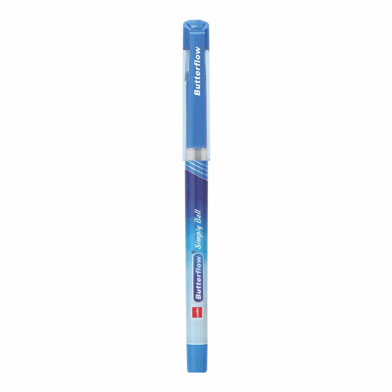 Cello Butterflow Simply Ball pen Blue 5 pcs Pouch