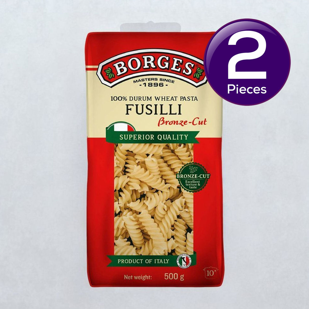 Borges Durum Wheat Fusilli Pasta 500 g Combo