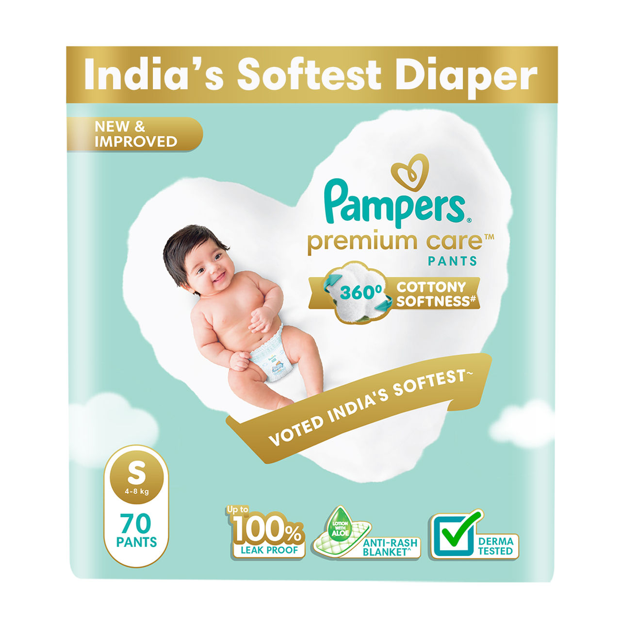 Pampers Premium Care Baby Diapers | Pant Style | S | 70 pcs