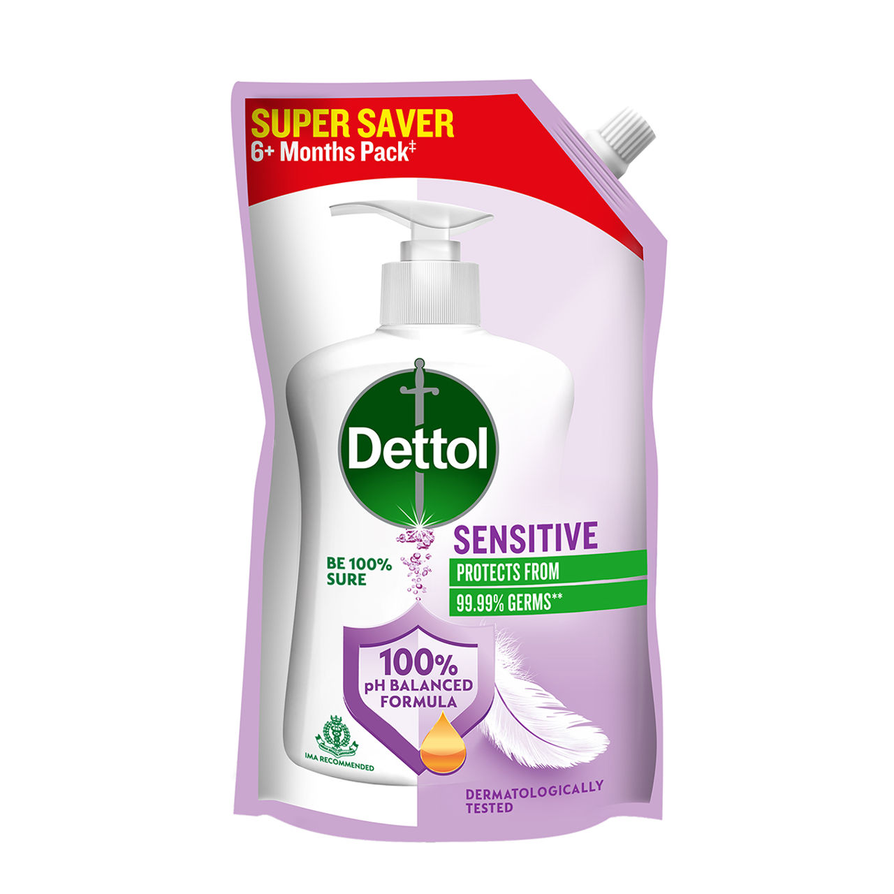 Dettol Sensitive Hand Wash Refill | Moisturizing Handwash | pH Balance | Gentle on Skin