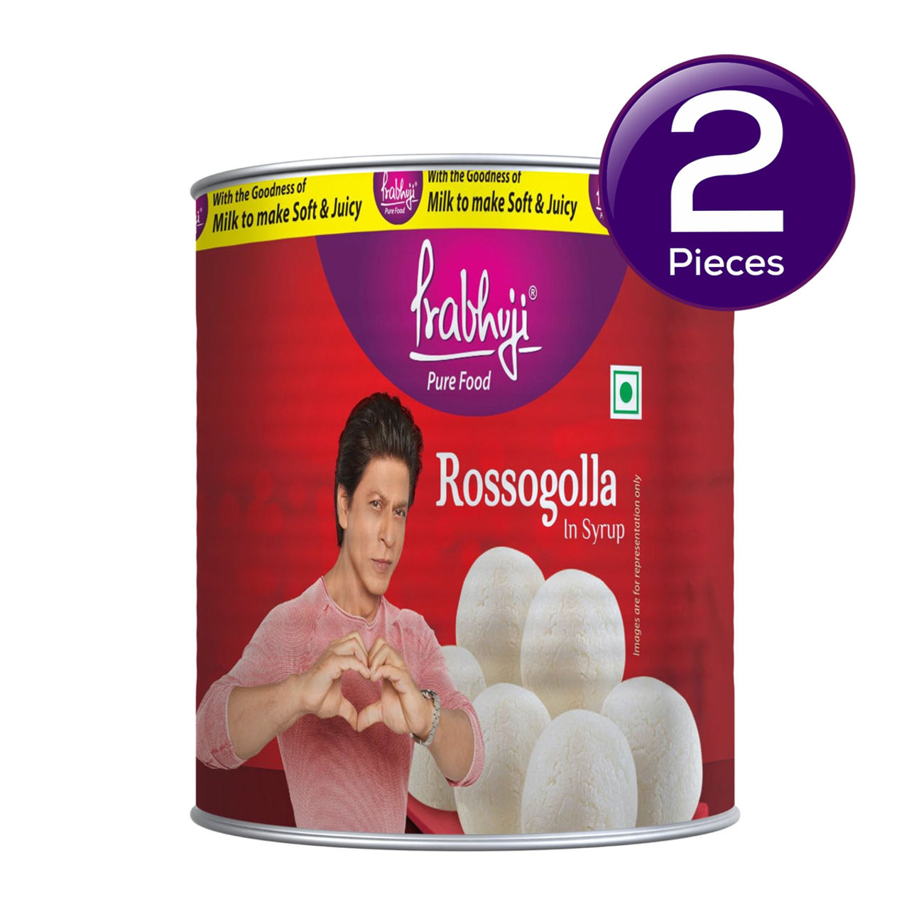 Haldiram Prabhuji Rosogolla (Tin) 1 kg Combo