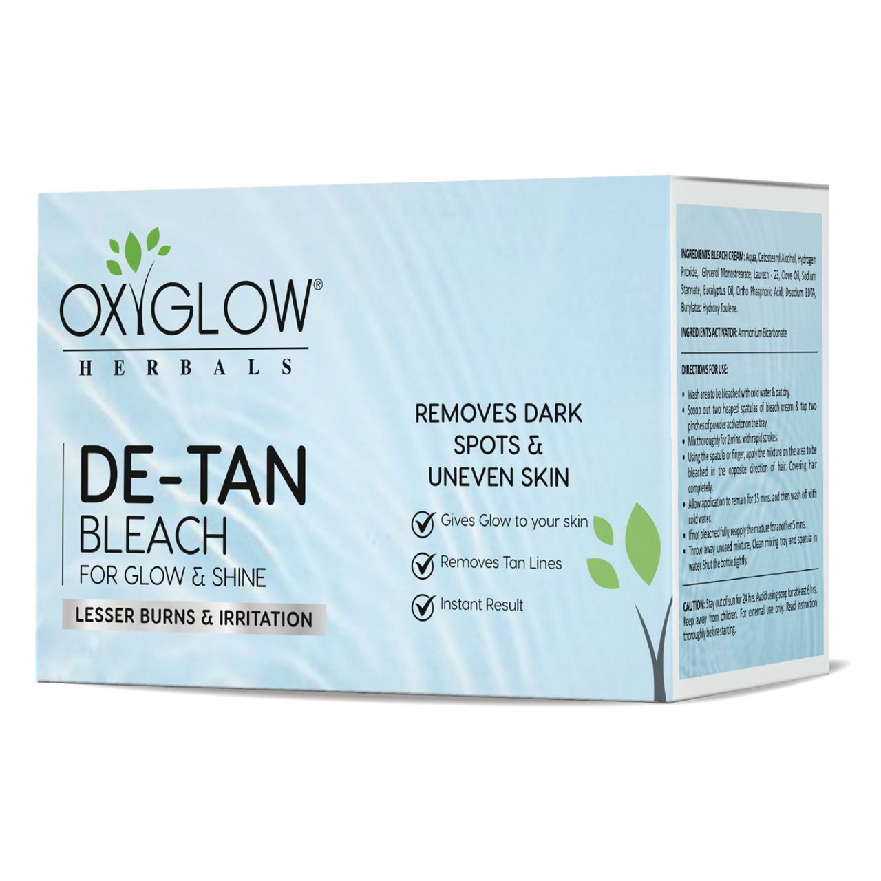 Oxyglow Herbals D-Tan Bleach Cream For Tan Removal - Skin Brightening | Skin Toning & Softening