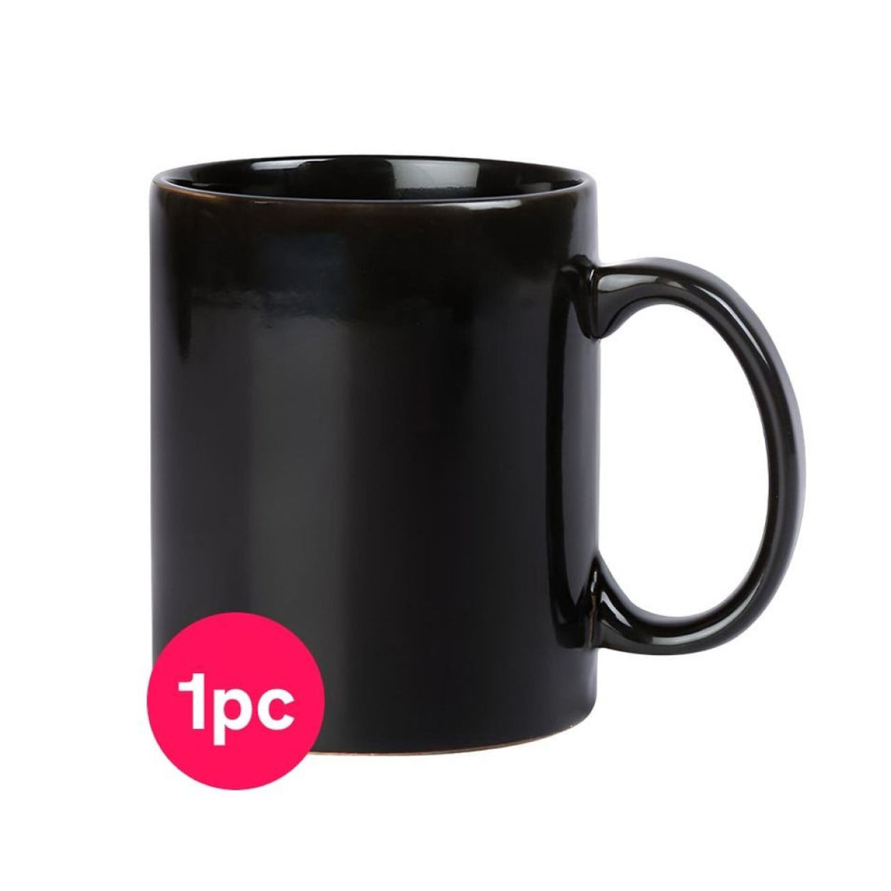 Homez it Ceramic Coffee Mug (300 ml, Black)(Box)