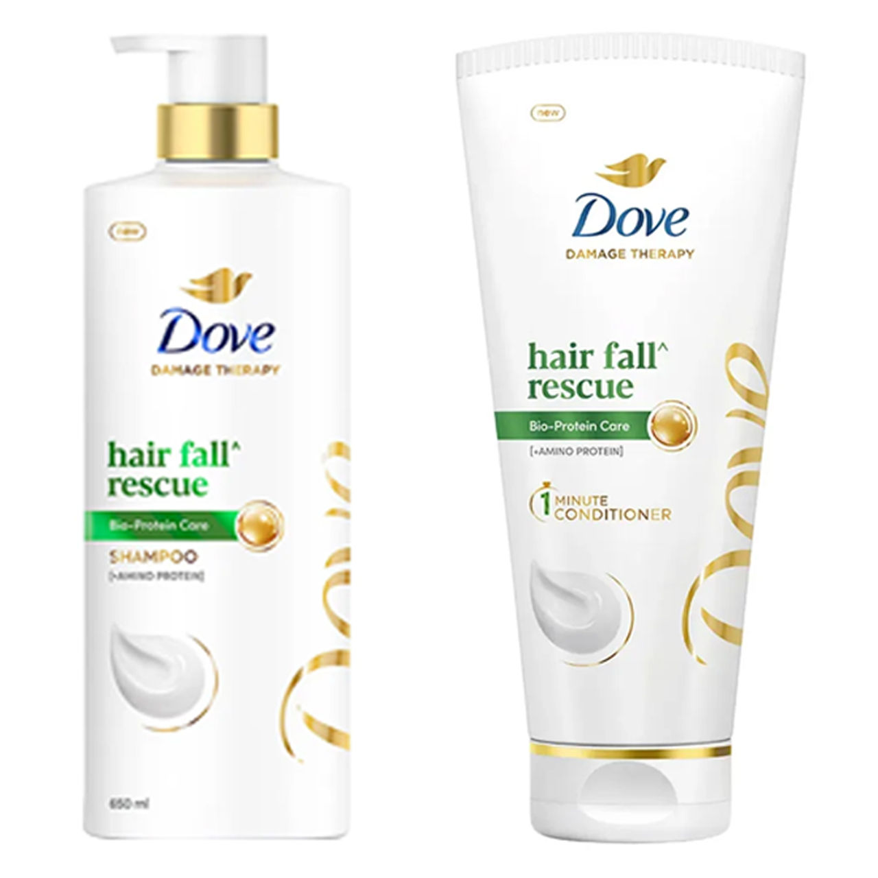 Dove Hair Fall Rescue Shampoo (650ml) & Dove Hair Fall Rescue Conditioner (175ml) Combo
