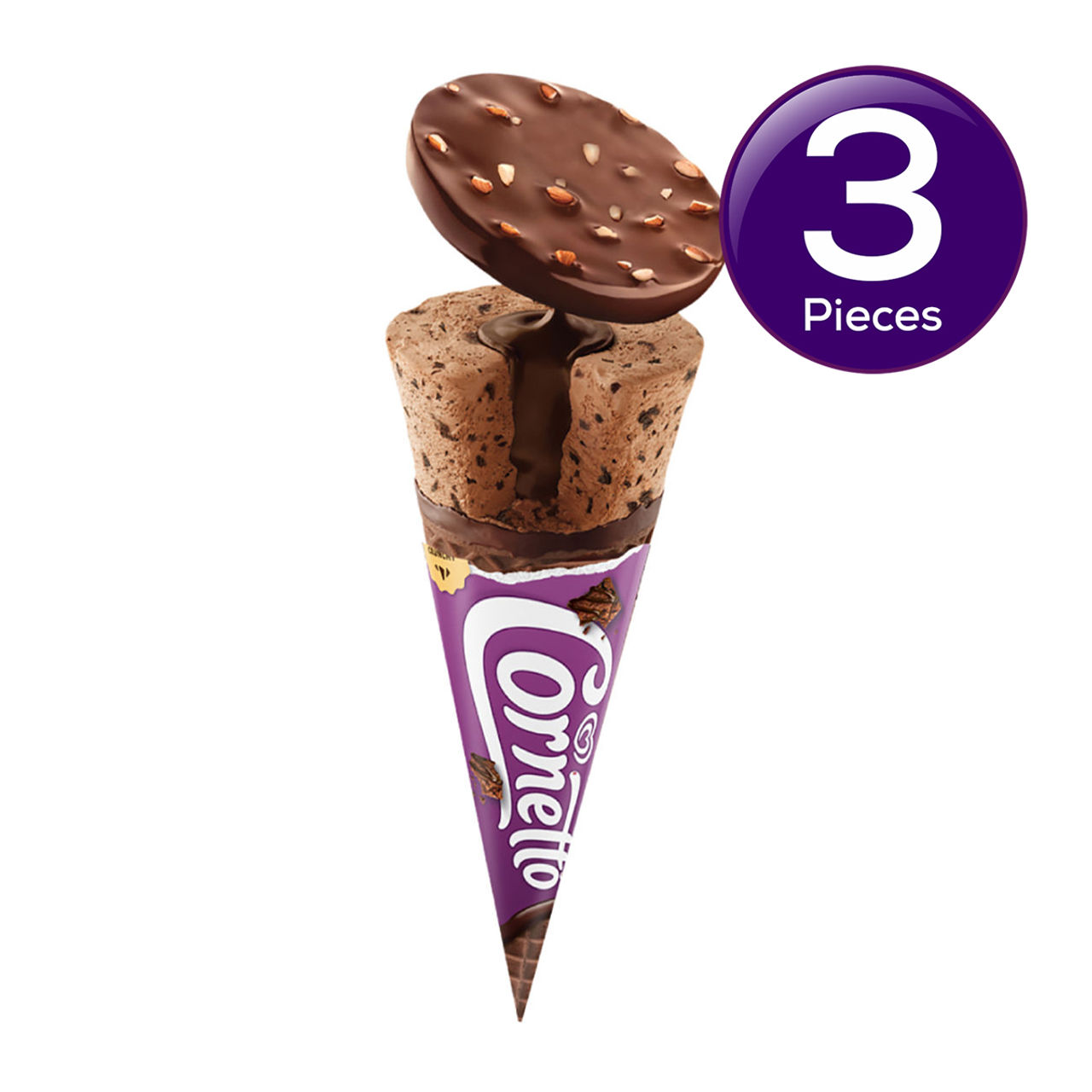 Kwality Wall's Cornetto Choco Brownie 110 ml X 3 Combo