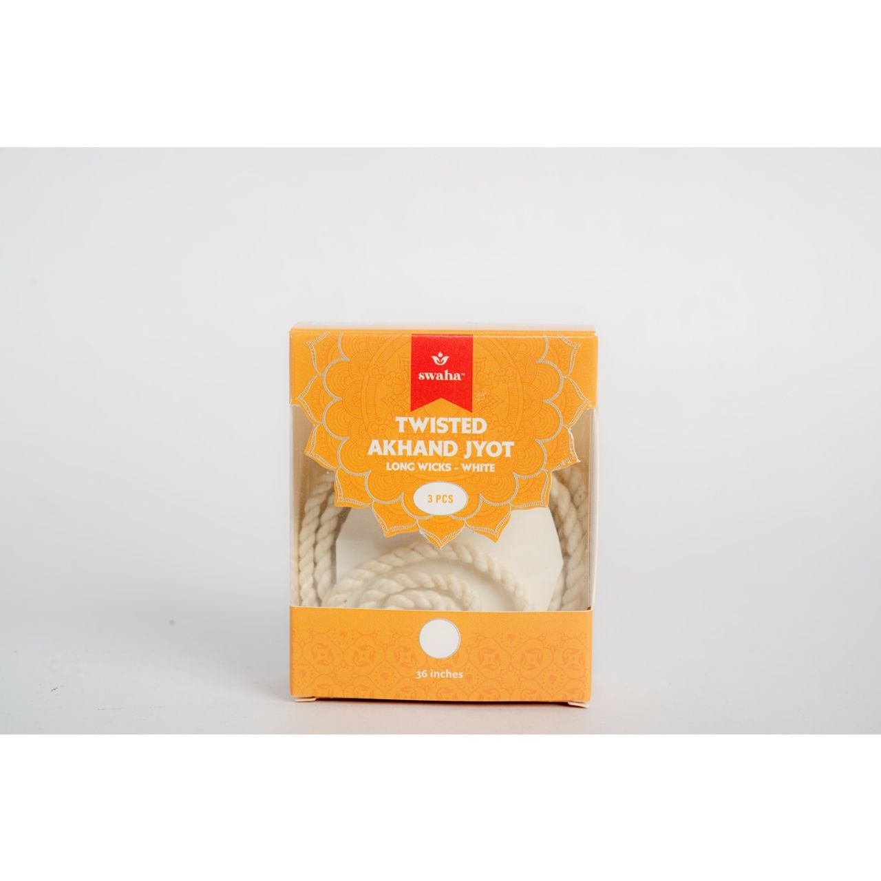Swaha Akhand Jyot Long Wicks White 36 Inchs