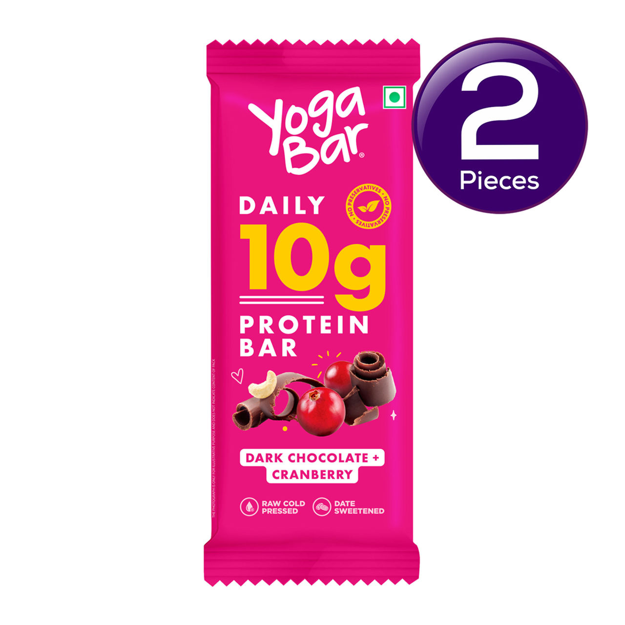 Yogabar 10 Grams Protein Bars | Chocolate Chip And Cranberry | Protein Blend And Premium Whey 50 g Combo