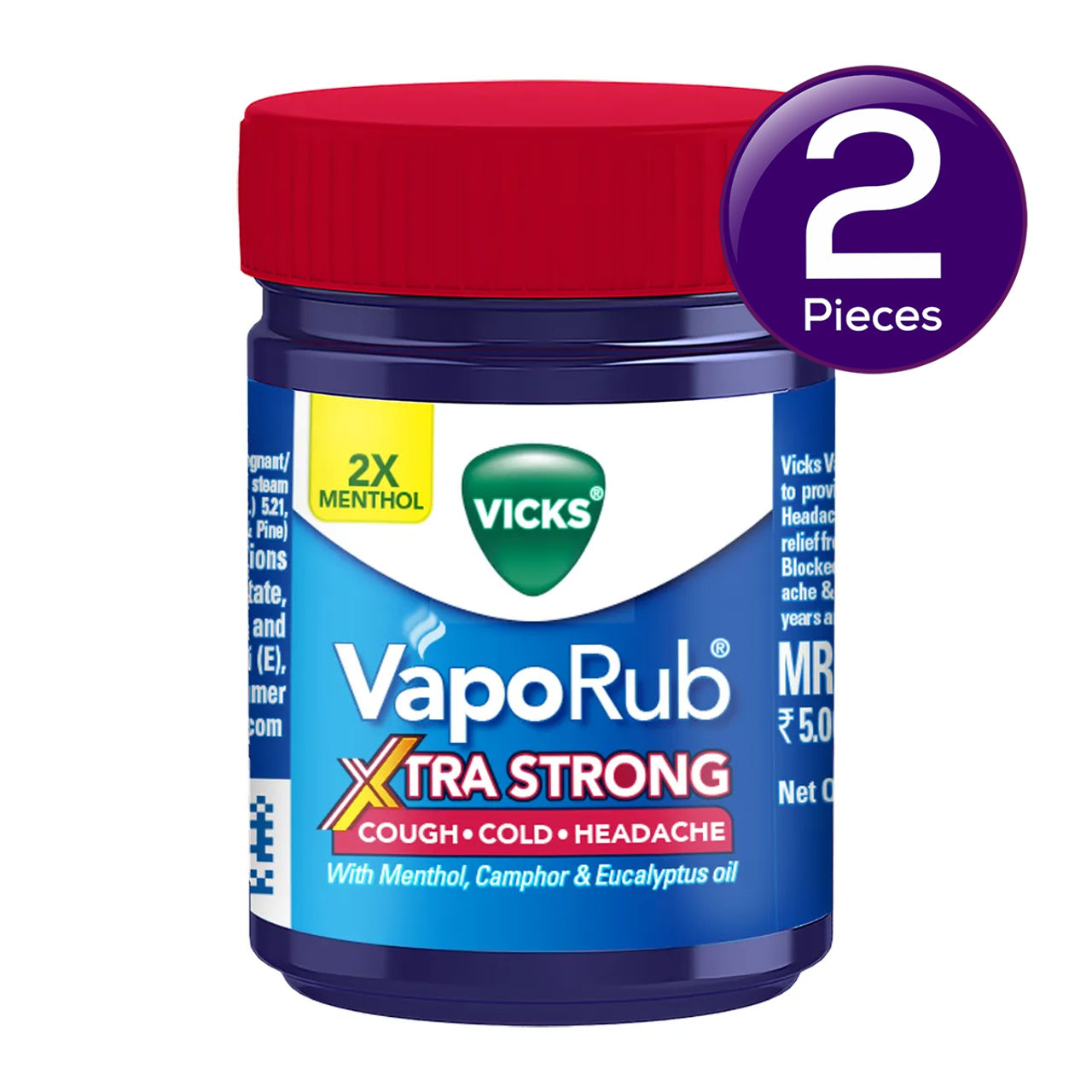 Vicks Vaporub Xtra Strong - Extra Strong Cold Relief 25 ml X 2 Combo 
