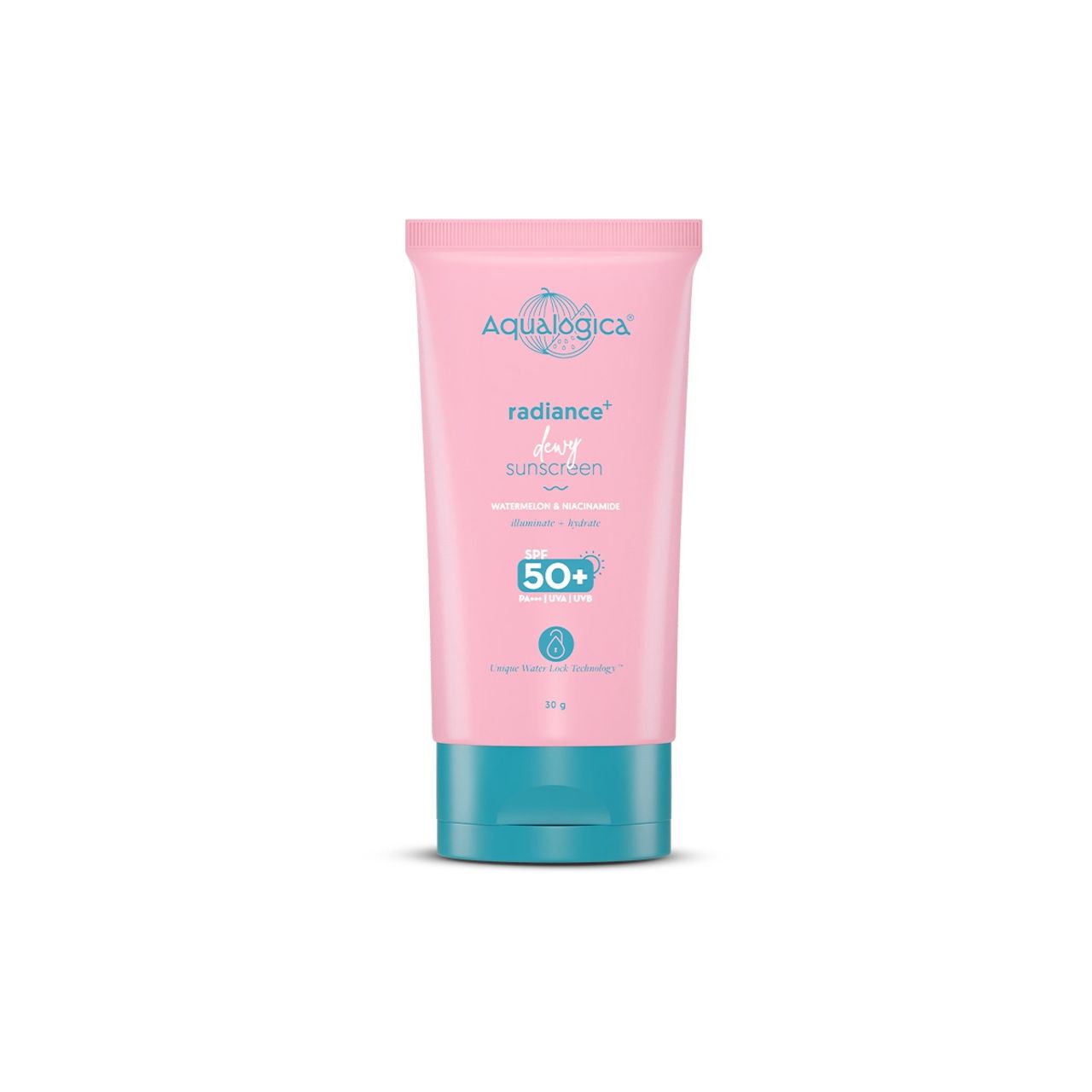 Aqualogica Radiance+ Dewy Sunscreen SPF 50 PA+++ | Watermelon and Niacinamide