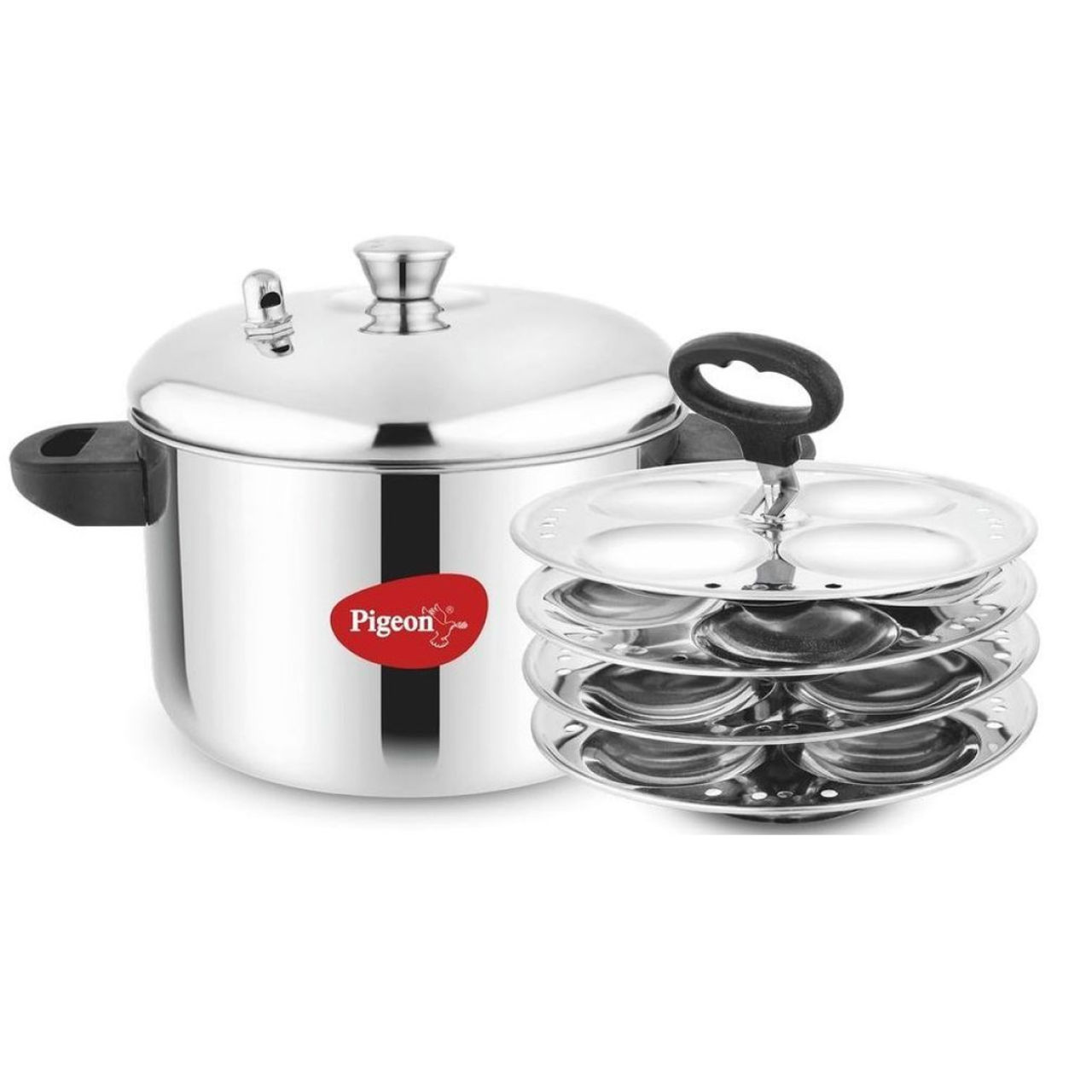 Pigeon 4 Plates Stainless Steel Mini Idli Maker