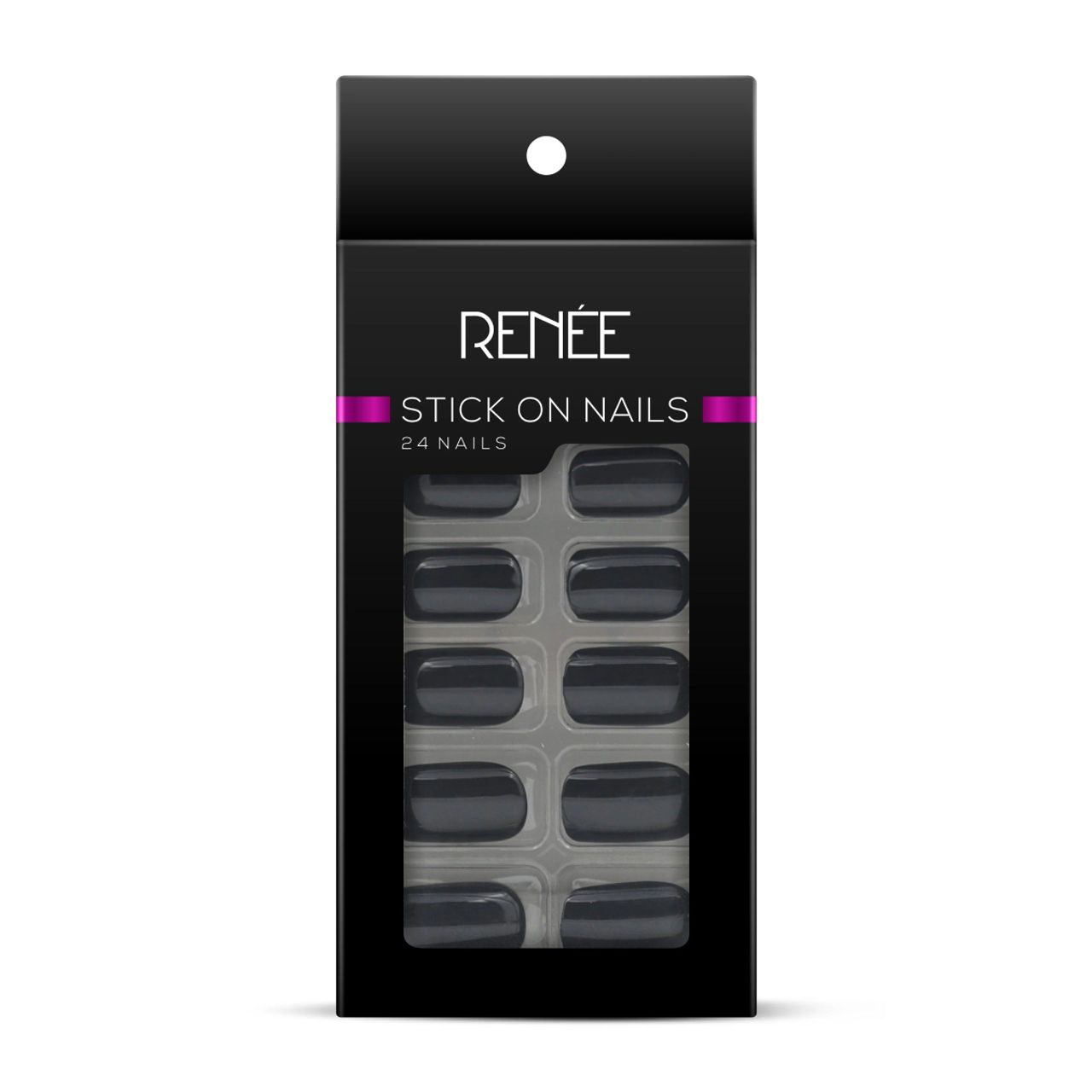 Renee Stick On Nails Bn 01| 24 Reusable Artificial Fake Nail Set