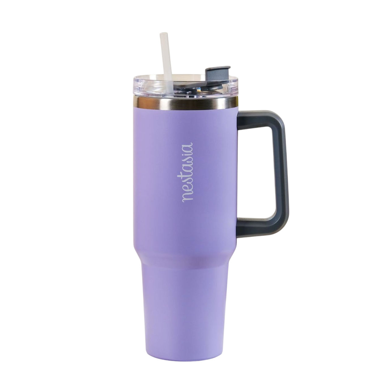 Nestasia Insulated Travel Sipper Tumbler With Lid & Straw Lilac 1.2L