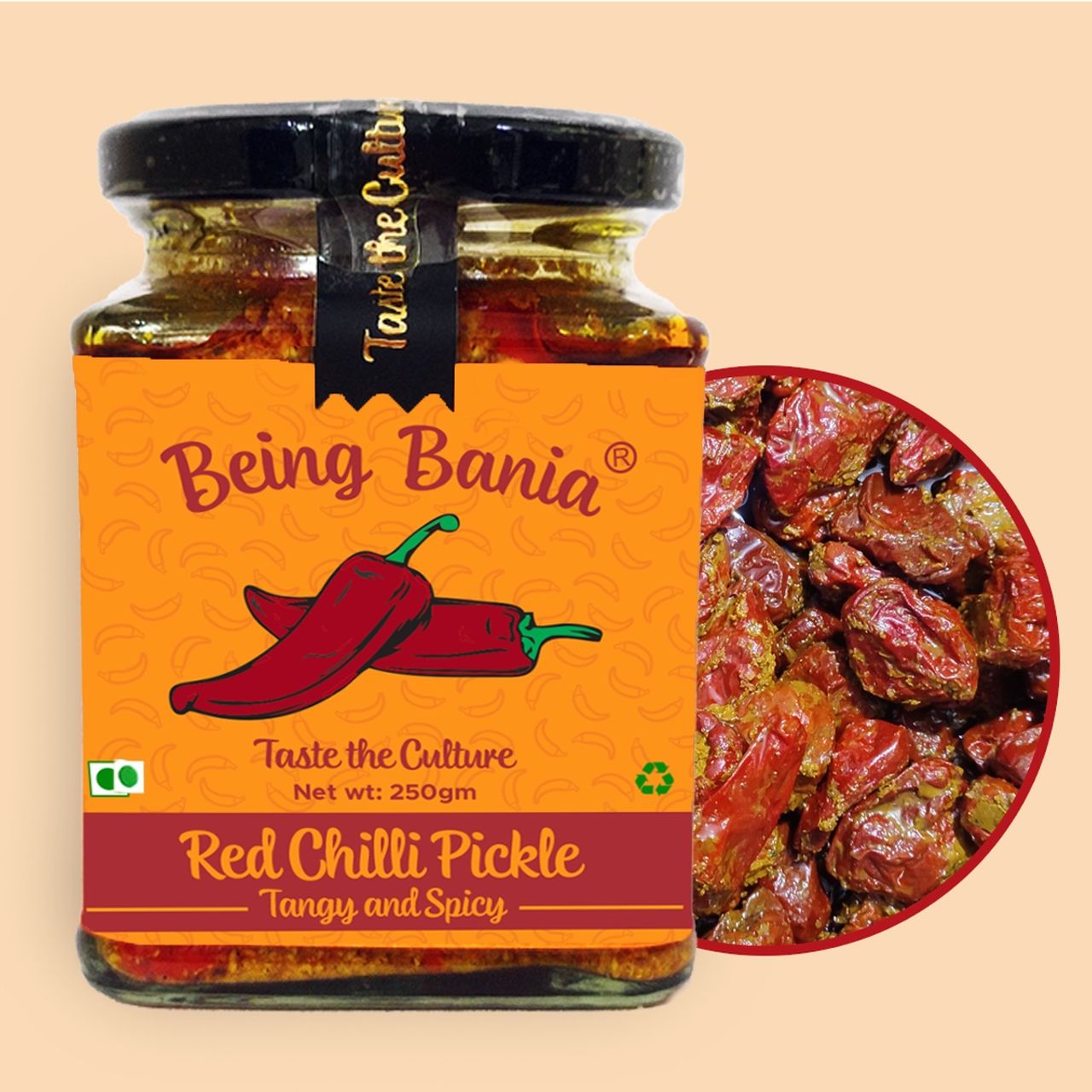 Being Bania Stuffed Red chilli pickle | Banarasi laal mirch bharwa