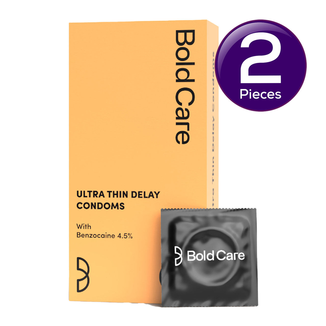 Bold Care Ultra Thin Delay Condoms with Benzocaine 4.5% 10 pc X 2 Combo