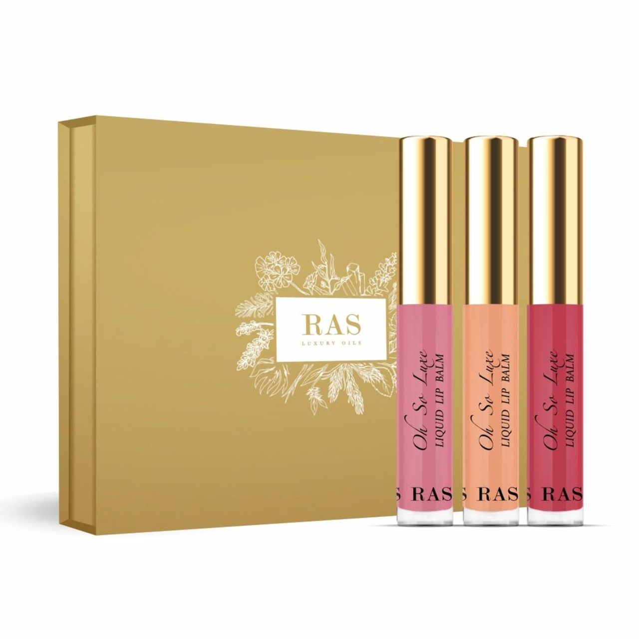 Ras Luxury Skincare Oh-So-Luxe Liquid Tinted Lip Balm Trio Set - Nudes (9.6 Ml)