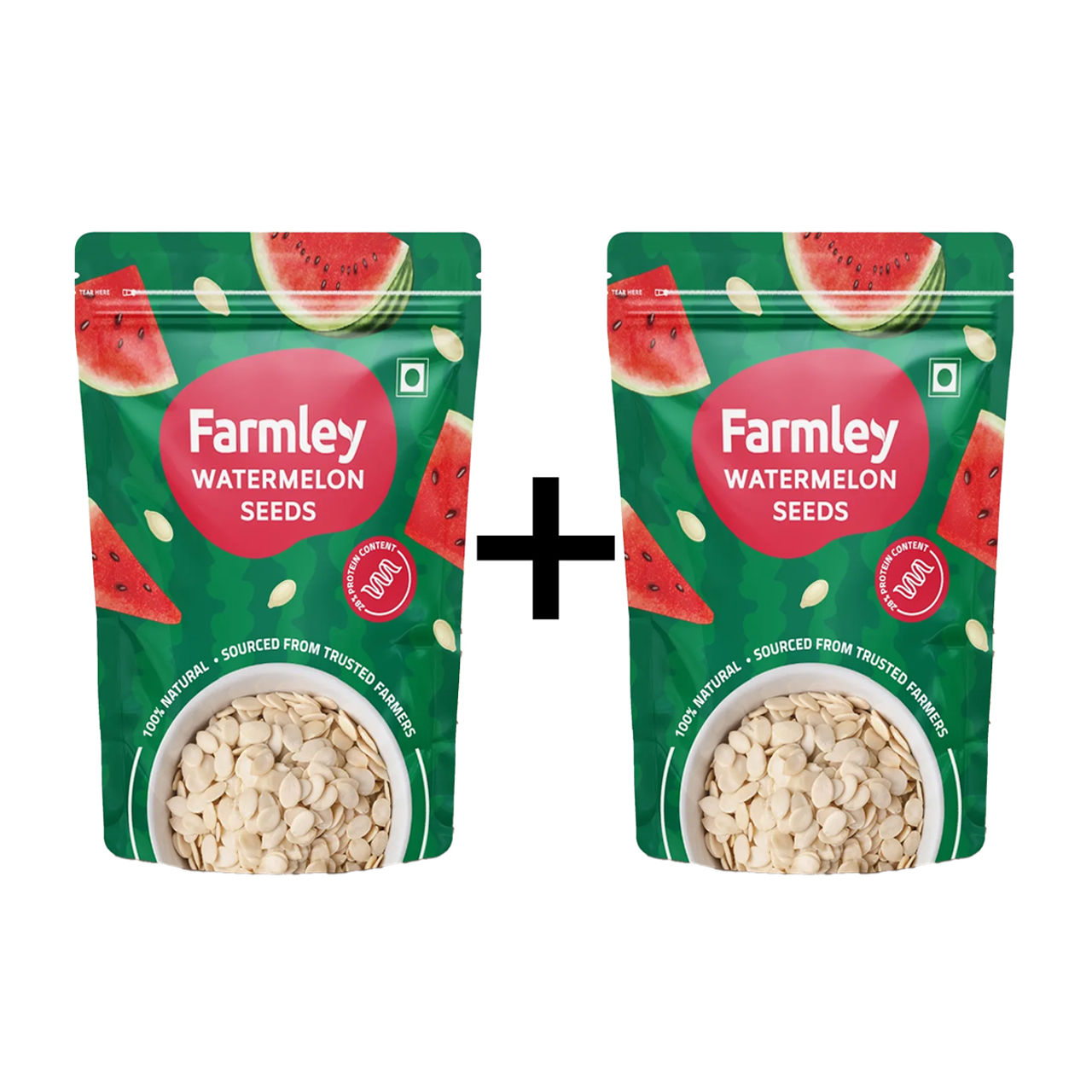 Farmley Watermelon Seeds | Raw Magaj Seeds I Tarbuj Beej | Rich In Protein 500 g X 2 Combo