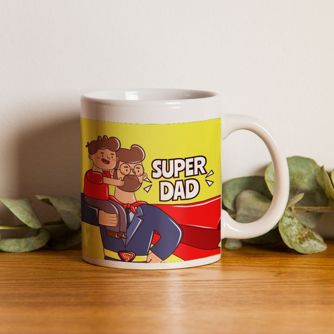 Mad Over Print Super Dad Mug